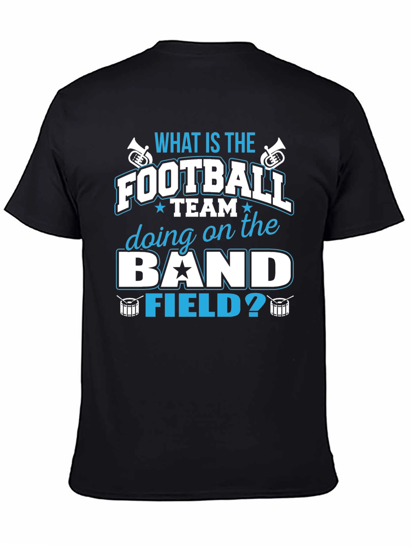 Black Football Team On The Band Field T-Shirt view 4