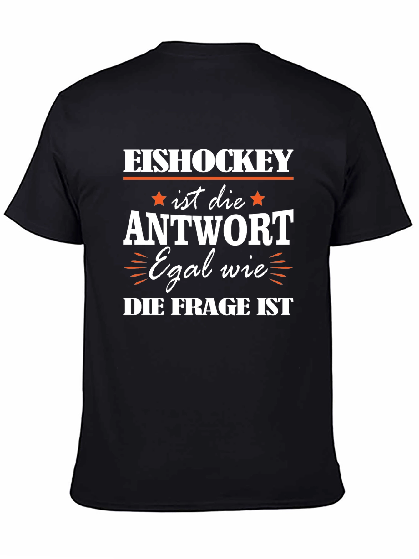 Black Eishockey Ist Die Antwort T-Shirt - Hockey Answer Tee view 4