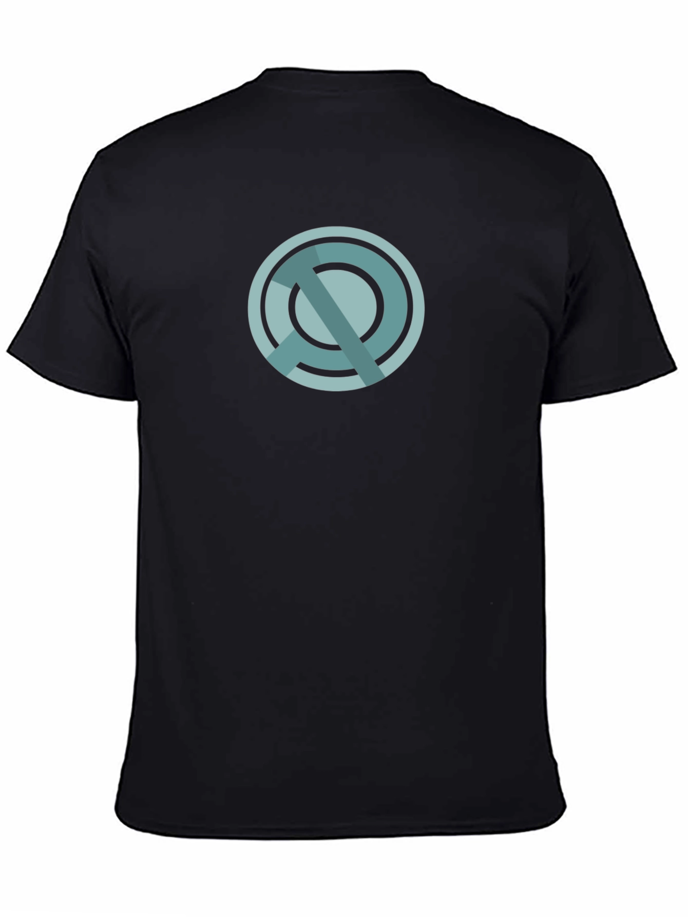 Black Geometric Circle Graphic T-Shirt - Modern Style view 4