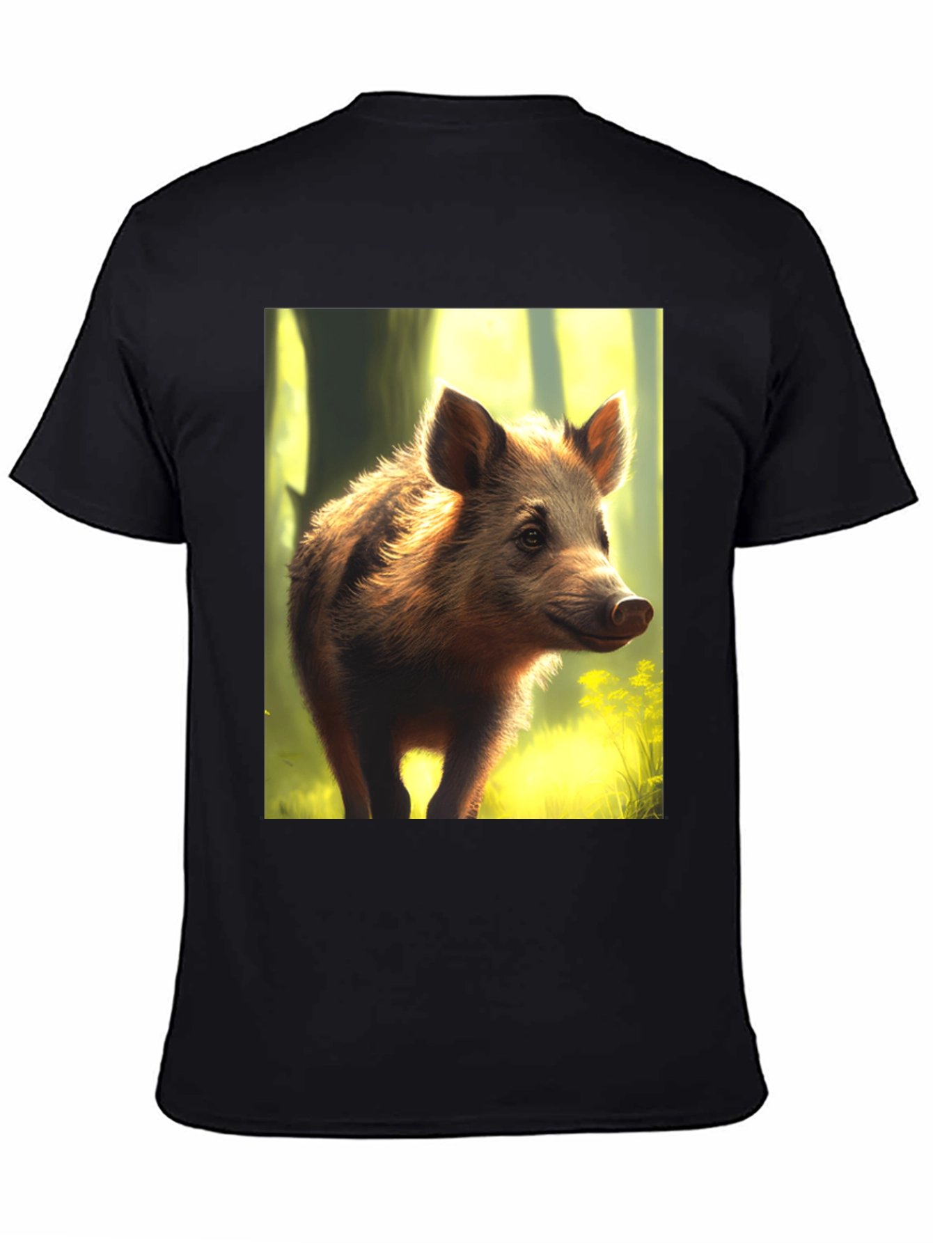 Black Wild Boar Graphic Tee view 4
