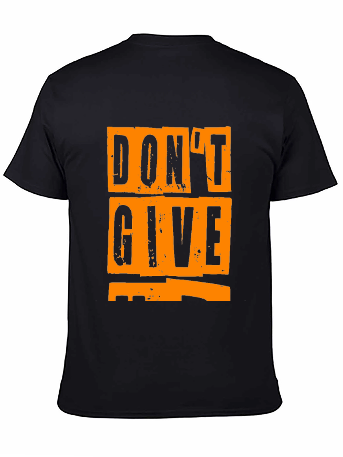 Black Don't Give Up Graphic T-Shirt - Motivational Tee view 4