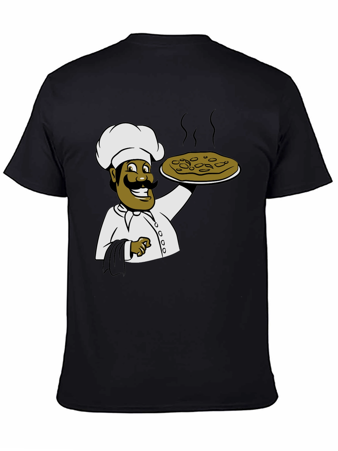 Black Chef Graphic T-Shirt - Unisex Black Tee view 4