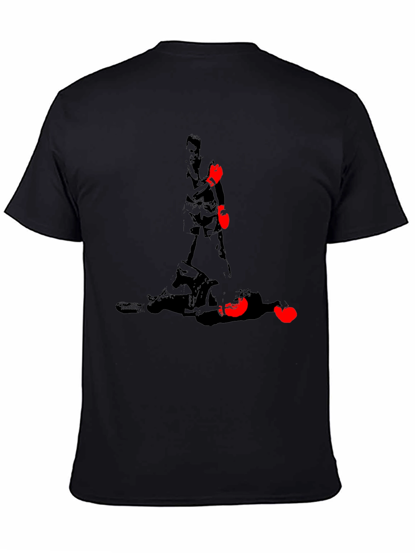 Black Boxing KO T-Shirt - Black Graphic Tee view 4