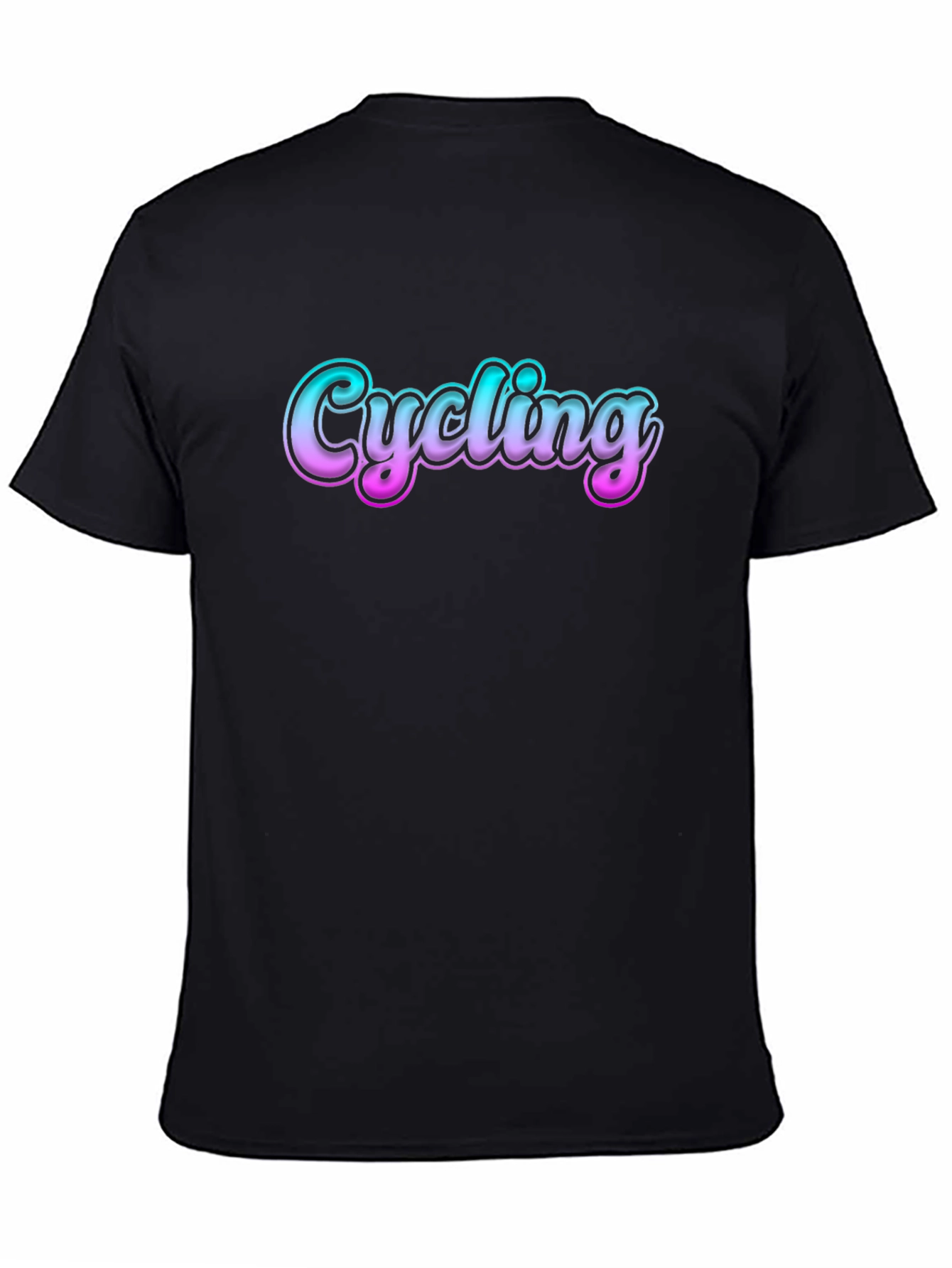 Black Cycling Graphic T-Shirt - Casual Cotton Tee for Cycling Lovers view 4