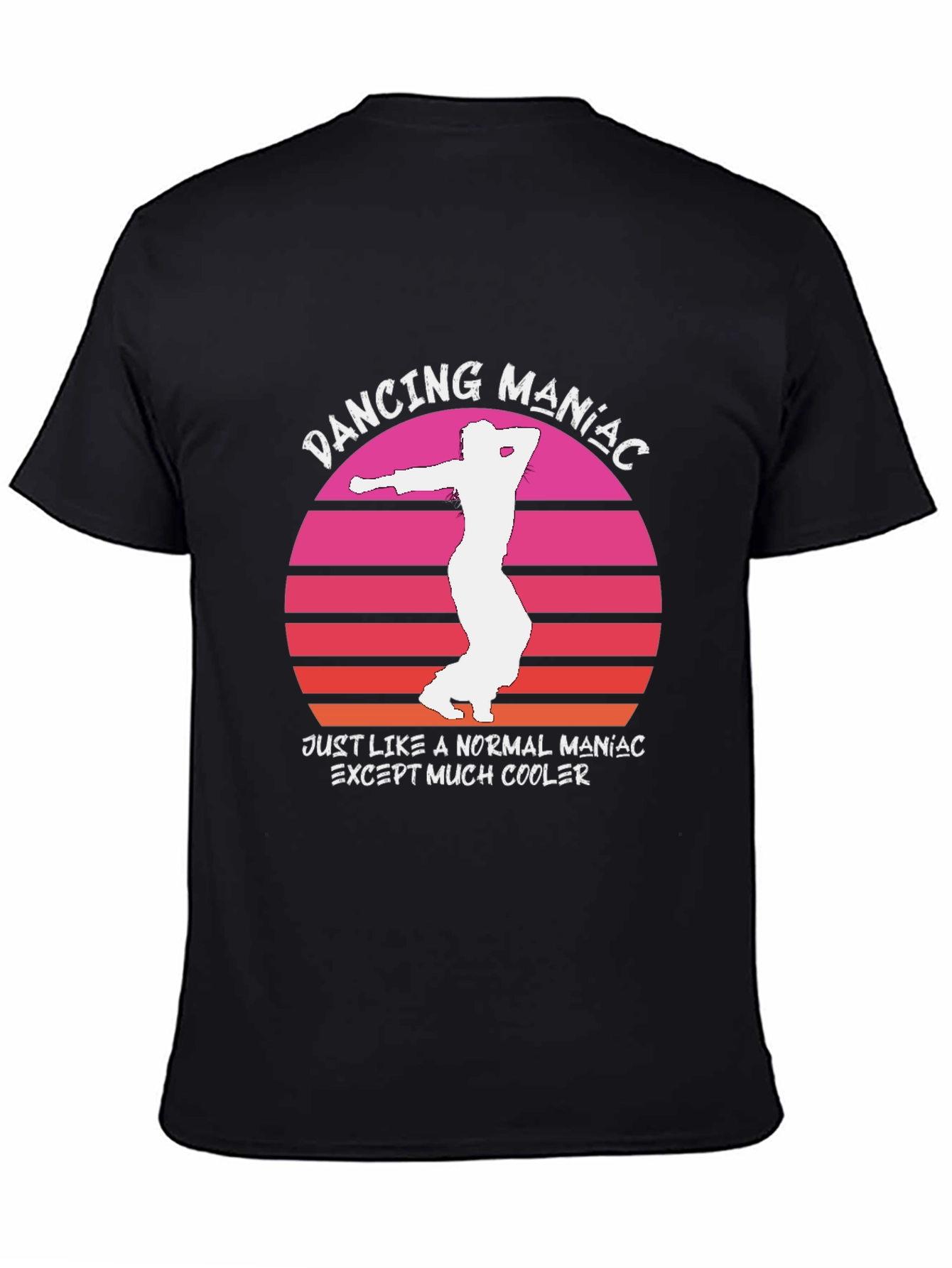 Black Dancing Maniac T-Shirt - Cool Retro Design view 4