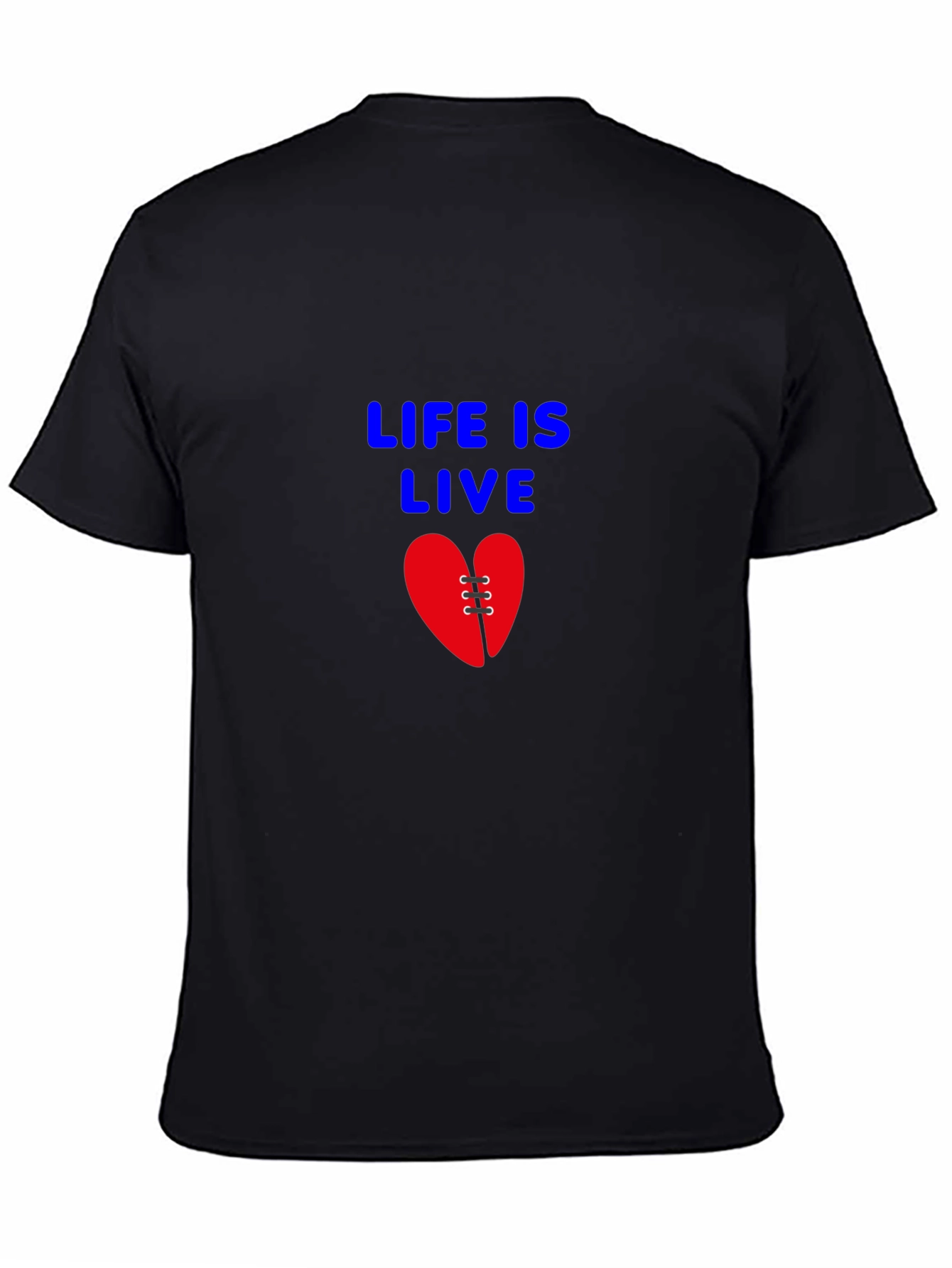 Black Life is Live Heart Graphic T-Shirt view 4