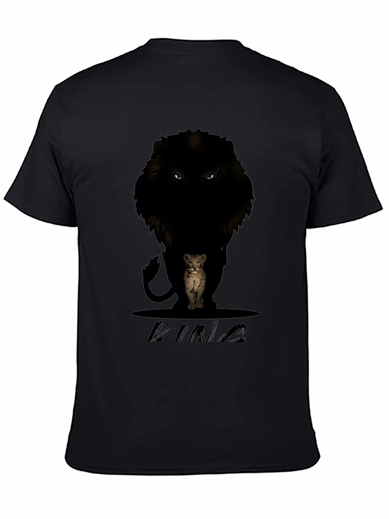 Black Lion King Graphic Tee - Men's Black T-Shirt view 4
