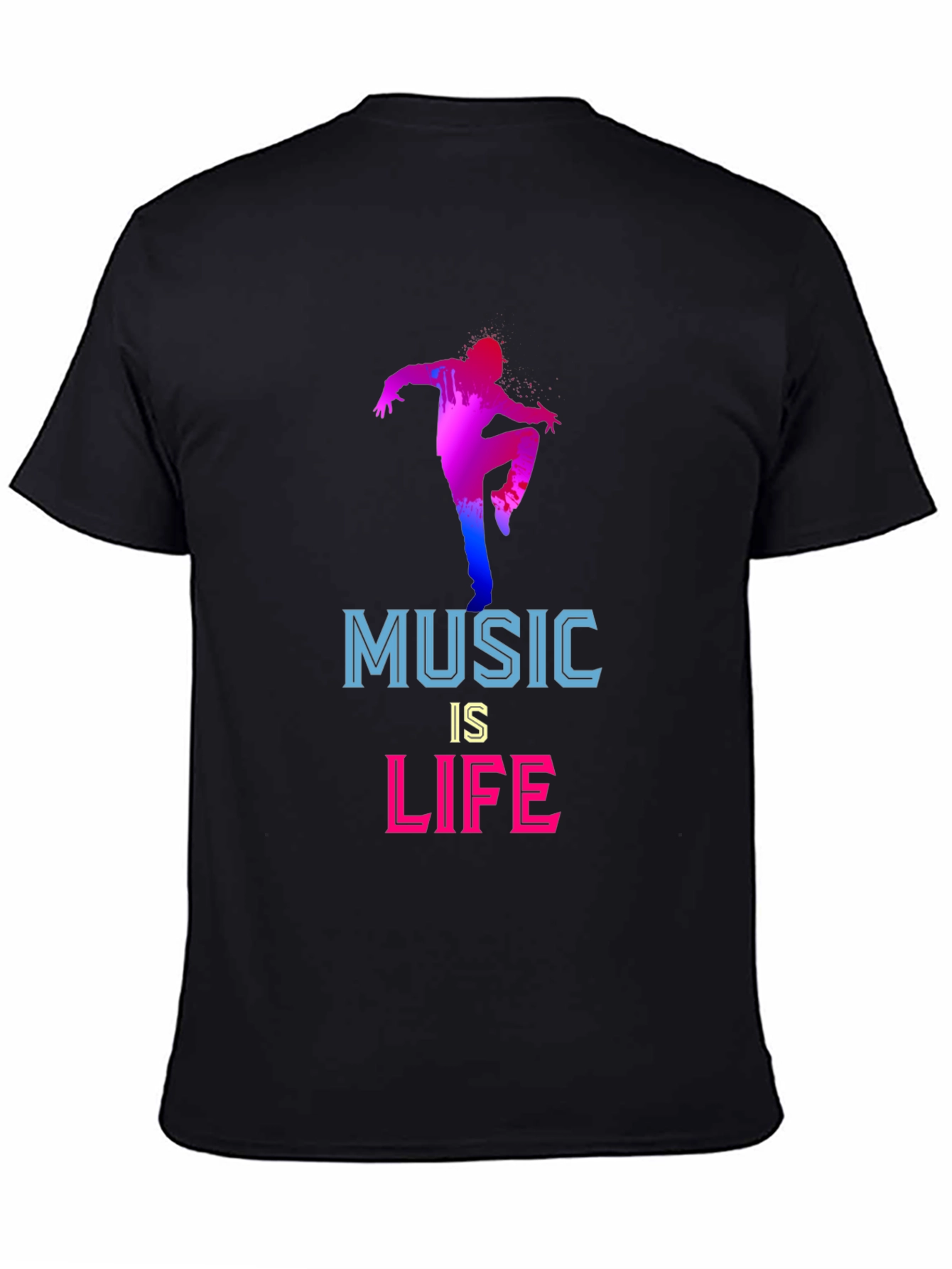 Black Music is Life Graphic T-Shirt view 4