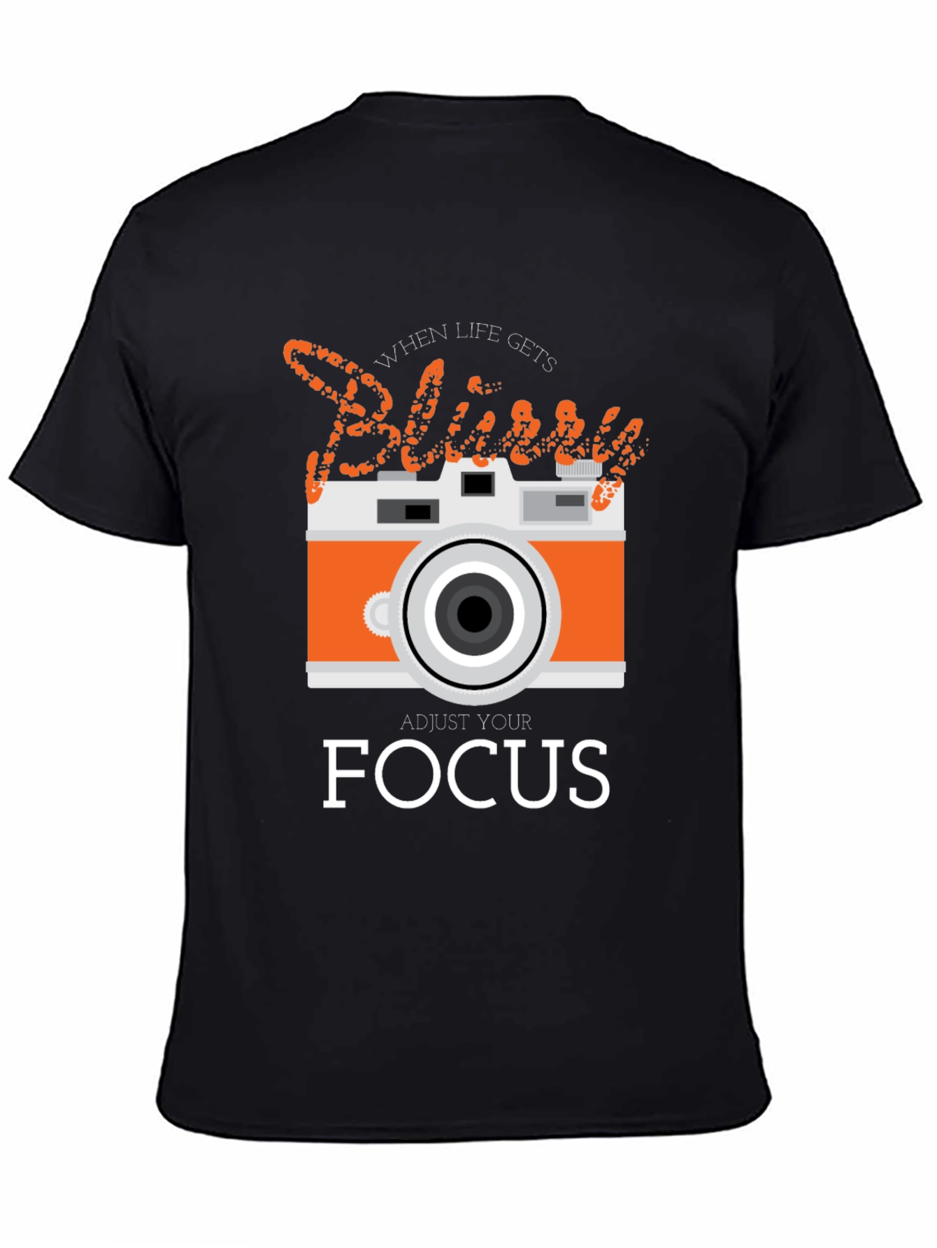 Black Adjust Your Focus Graphic Tee view 4