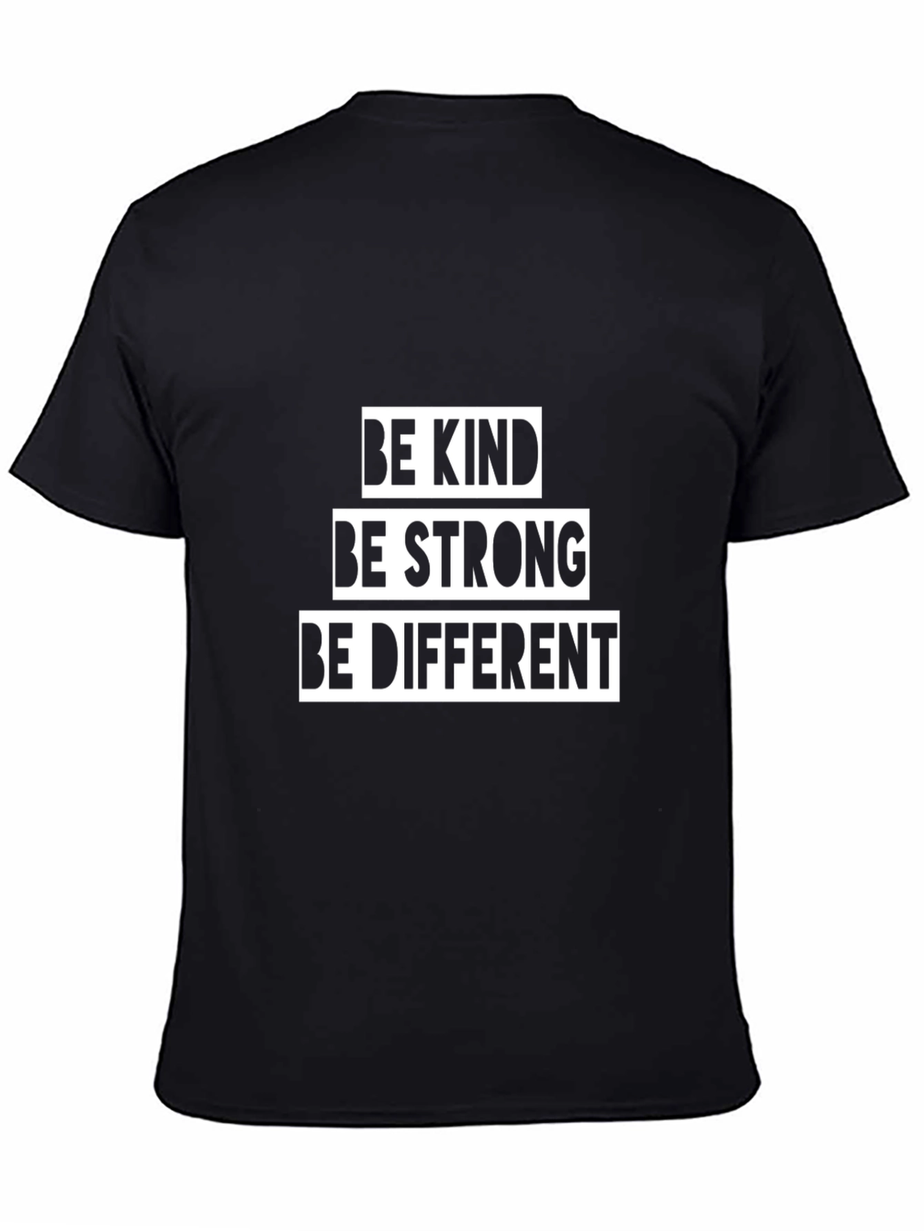 Black Be Kind, Be Strong, Be Different Graphic T-Shirt view 4