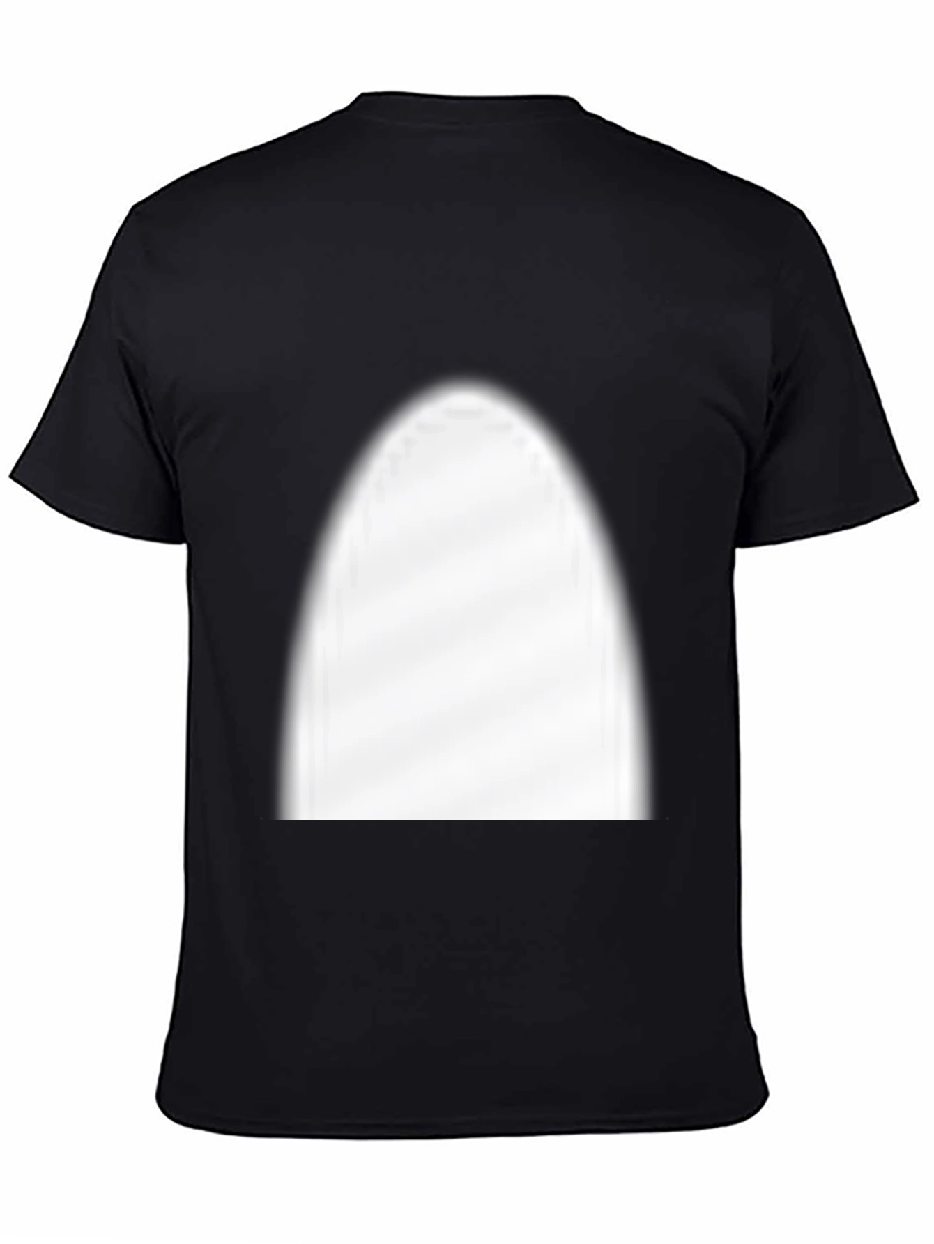Black Black Graphic Tee - Unique White Print view 4