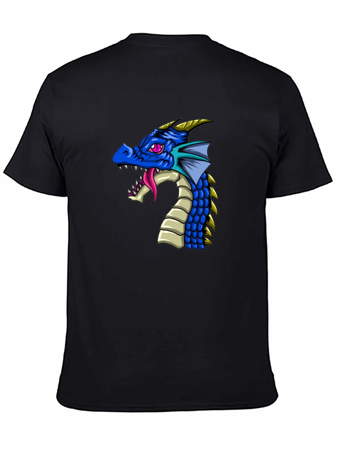 Black Dragon Graphic Print Black T-Shirt view 4
