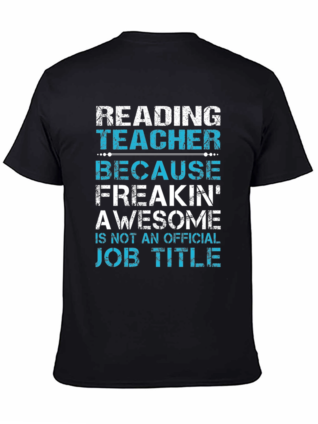 Black Reading Teacher Awesome Job Title T-Shirt view 4