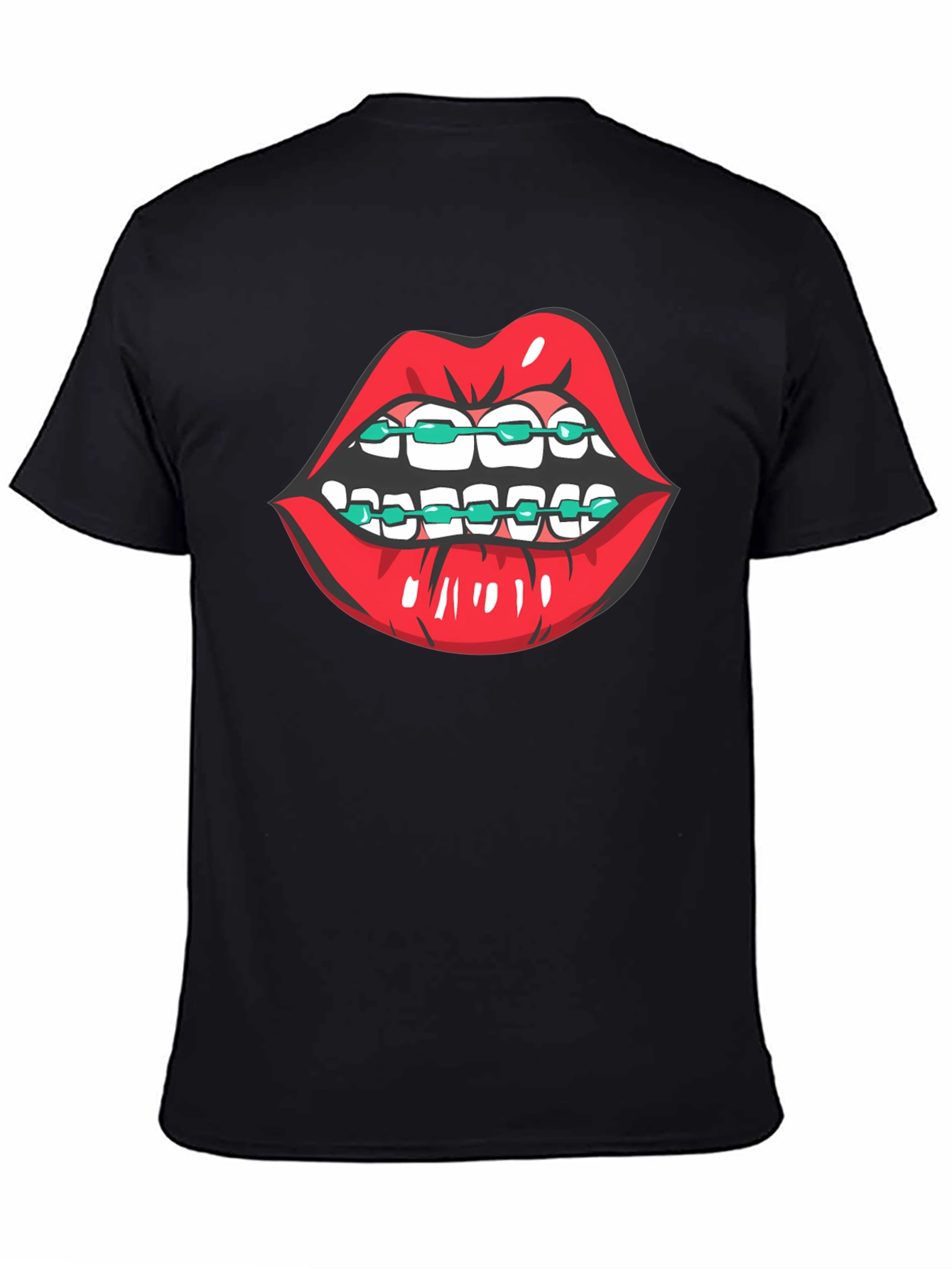 Black Lips with Braces Graphic Tee view 4