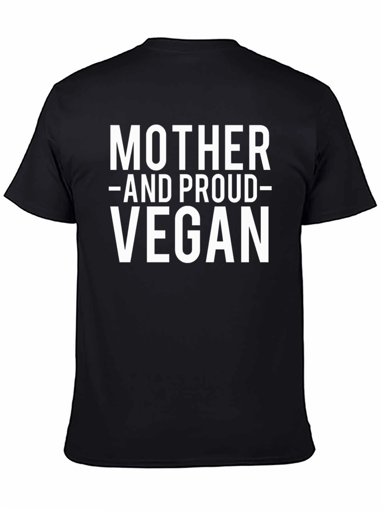 Black Mother and Proud Vegan Black T-Shirt view 4
