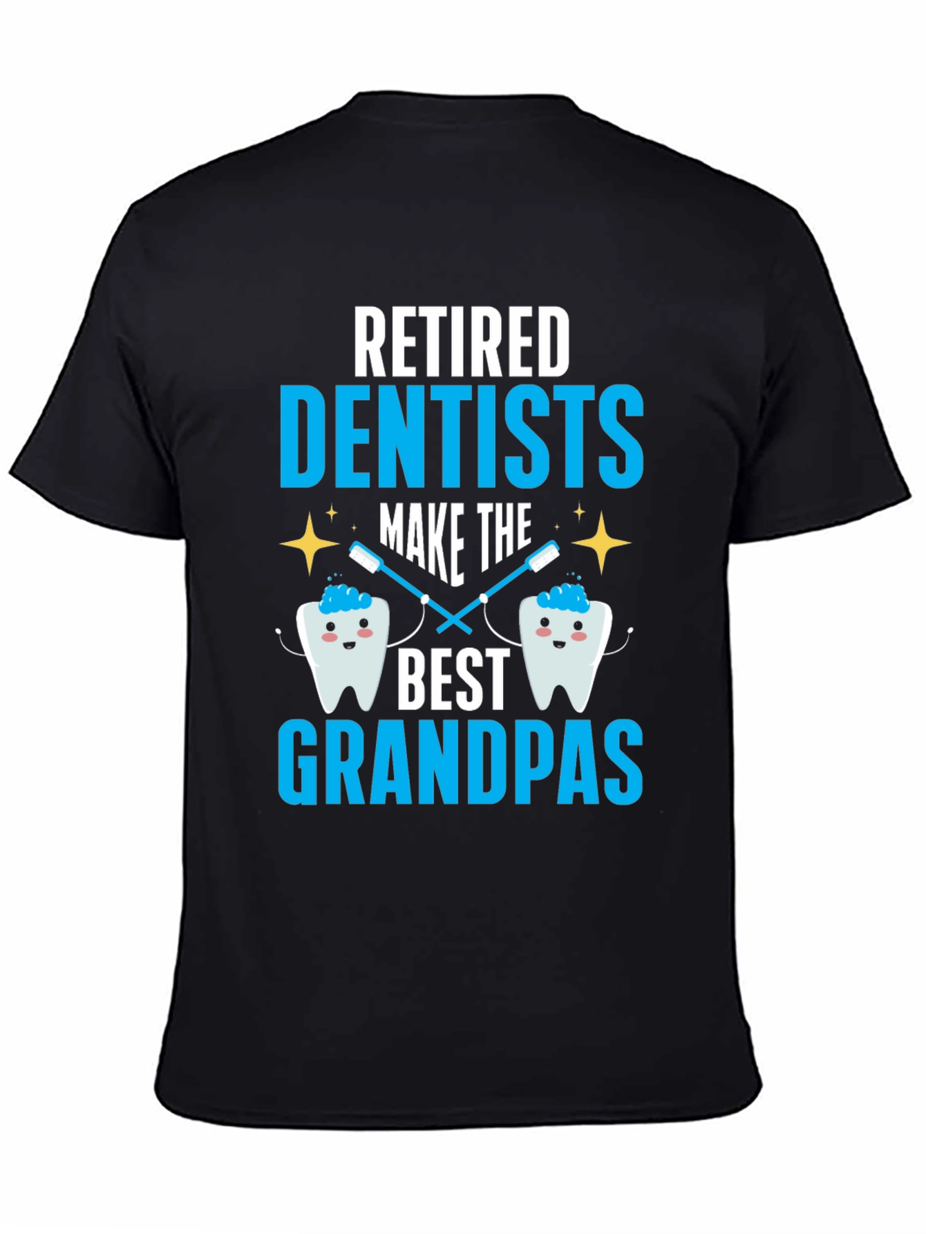 Black Retired Dentist Grandpas T-Shirt view 4