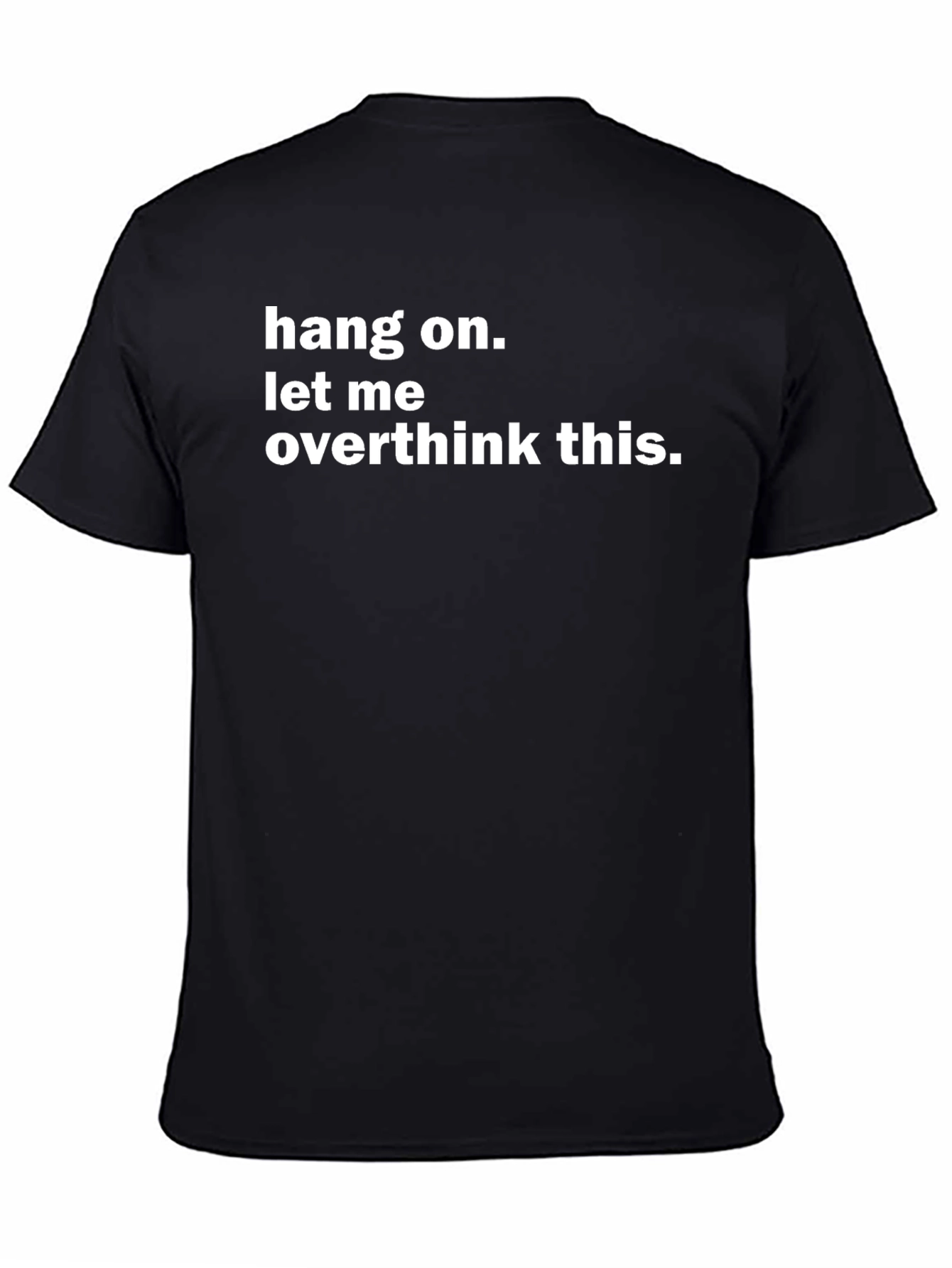 Black Overthink This Graphic Tee - Black Cotton T-Shirt view 4