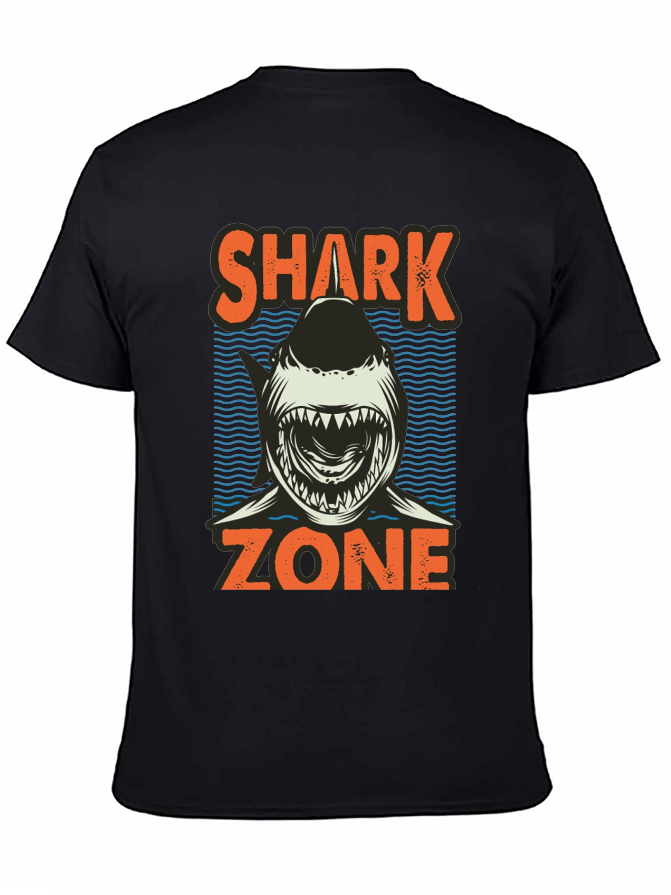 Black Shark Zone Graphic T-Shirt - Casual Style view 4