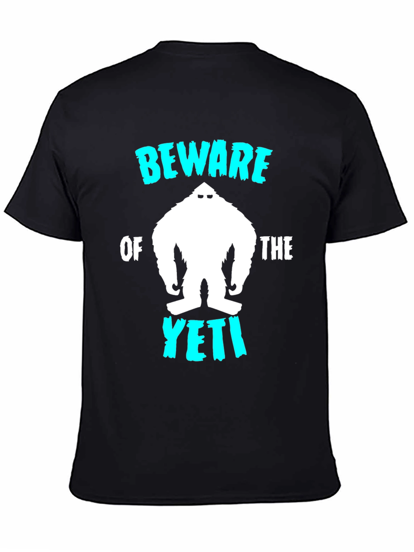 Black Beware of the Yeti Graphic T-Shirt view 4