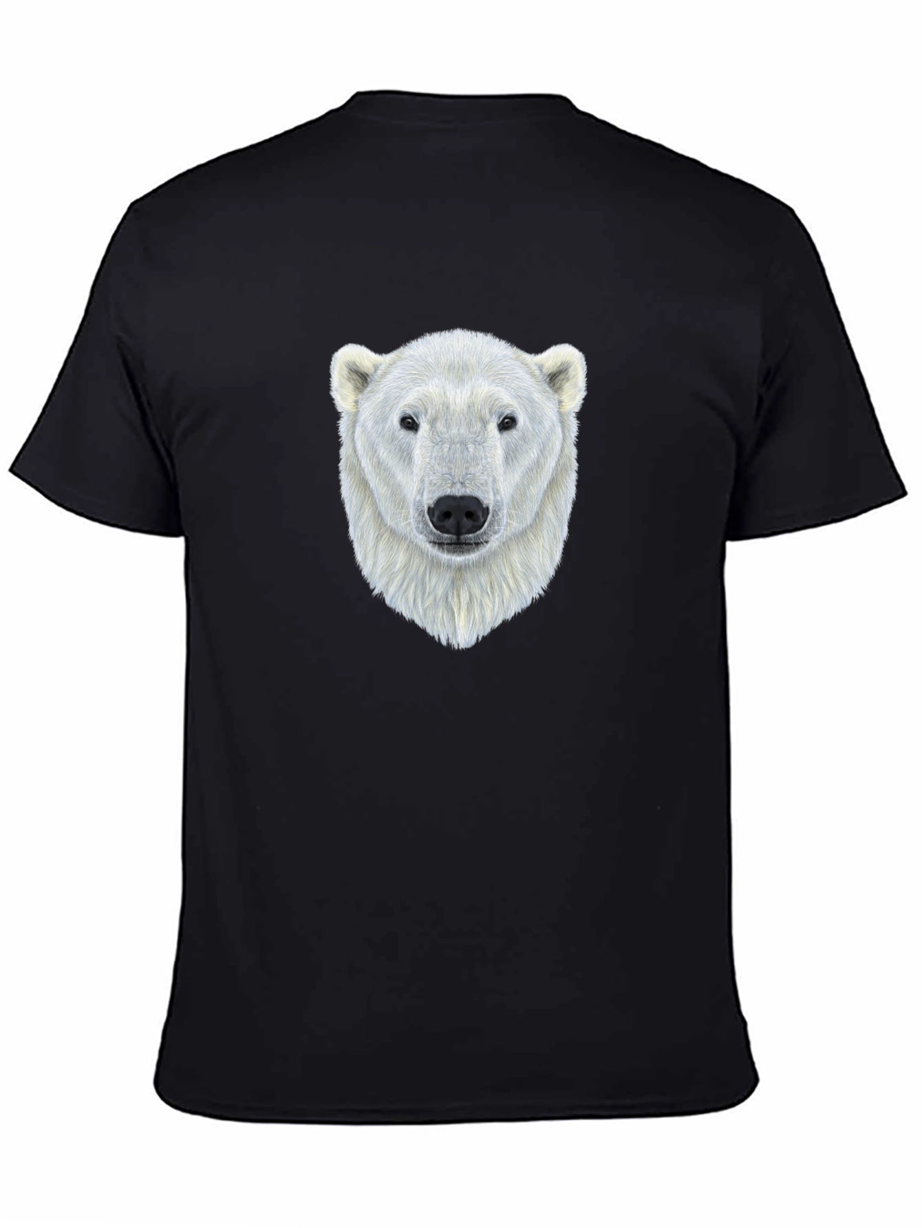 Black Cool Polar Bear Graphic Tee - Black view 4