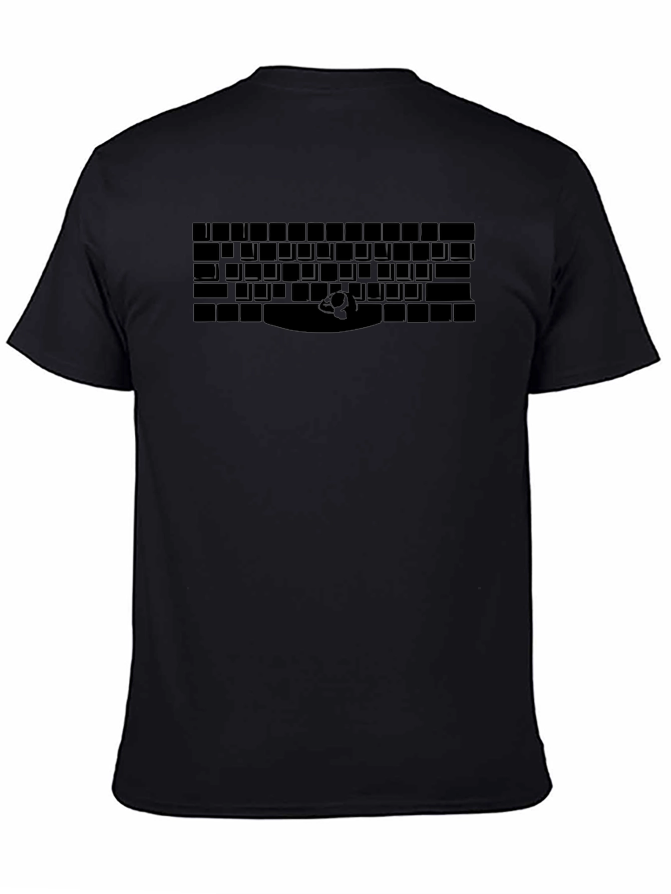 Black Keyboard Enthusiast Graphic Tee - Black view 4