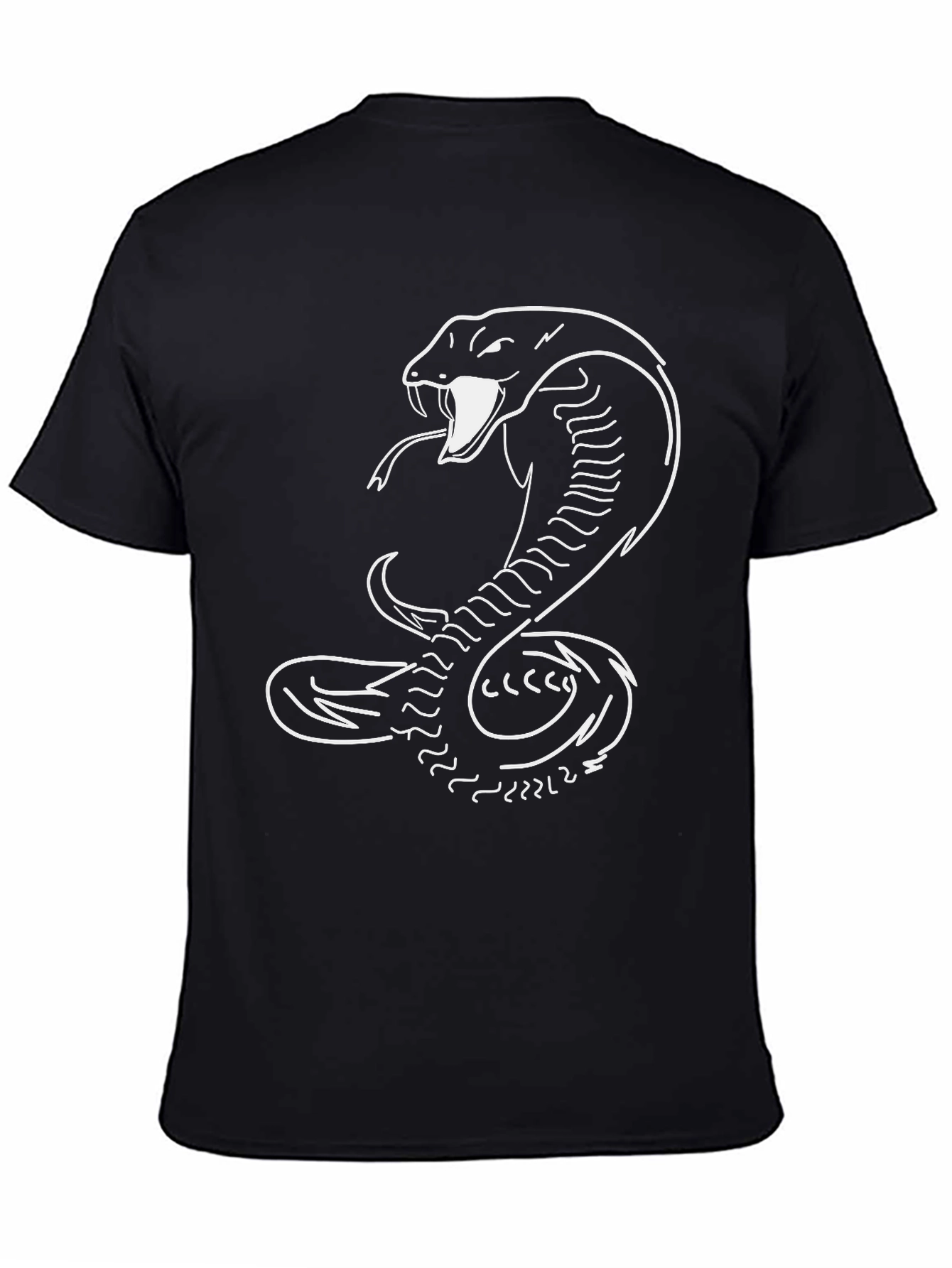 Black Cobra Graphic Tee - Men's Black T-Shirt view 4
