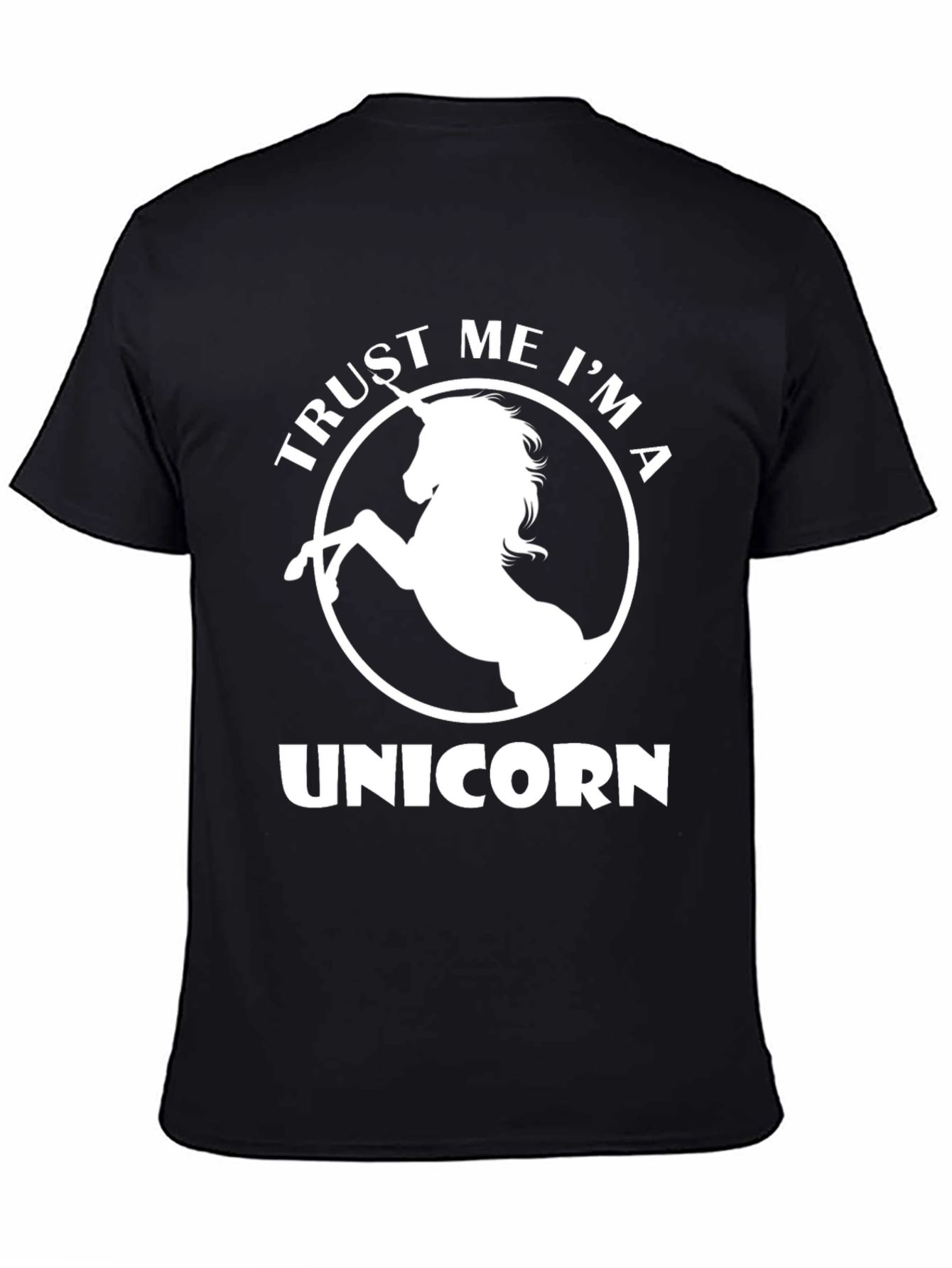 Black Trust Me I'm A Unicorn T-Shirt - Black view 4