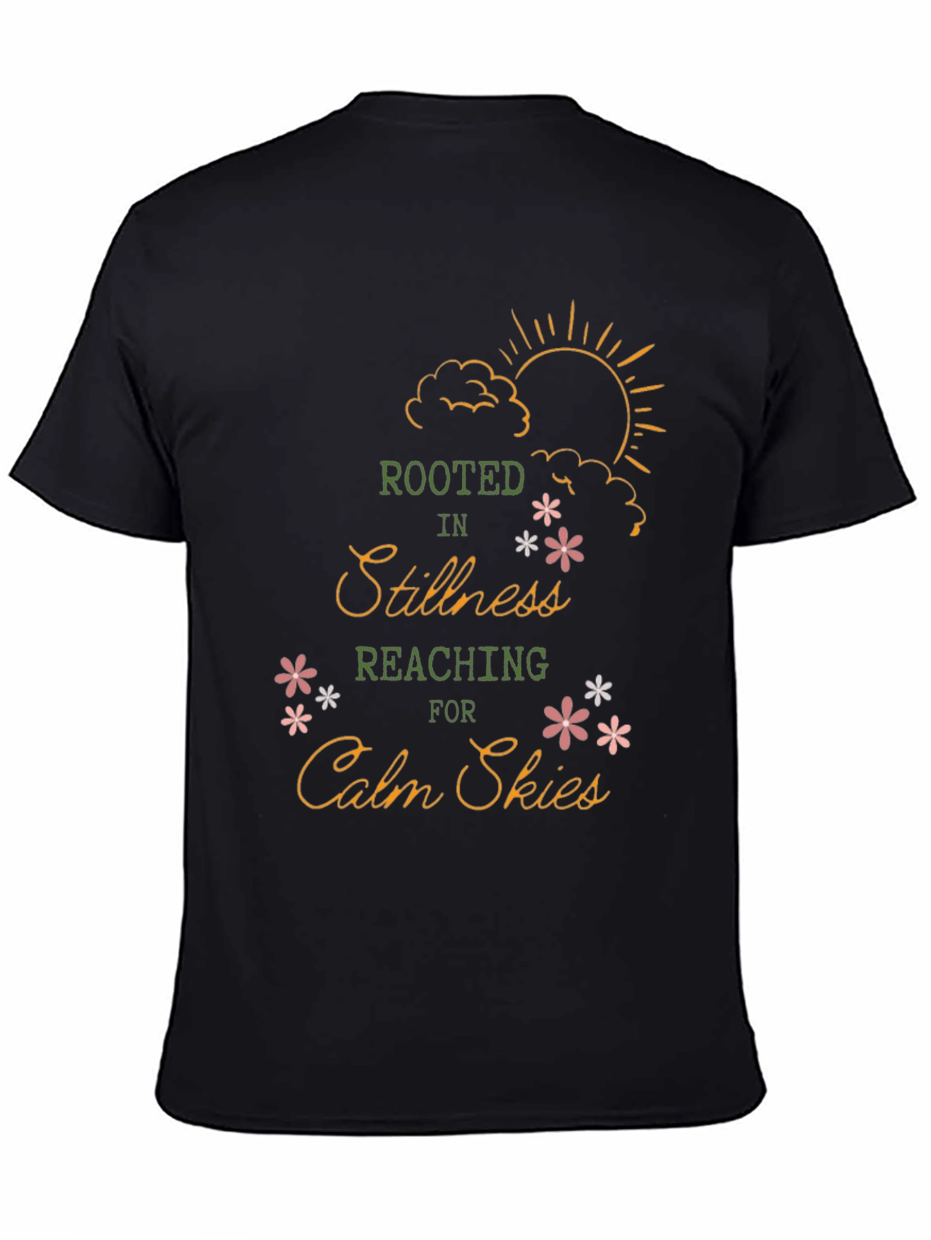 Black Rooted in Stillness Graphic T-Shirt - Unisex view 4