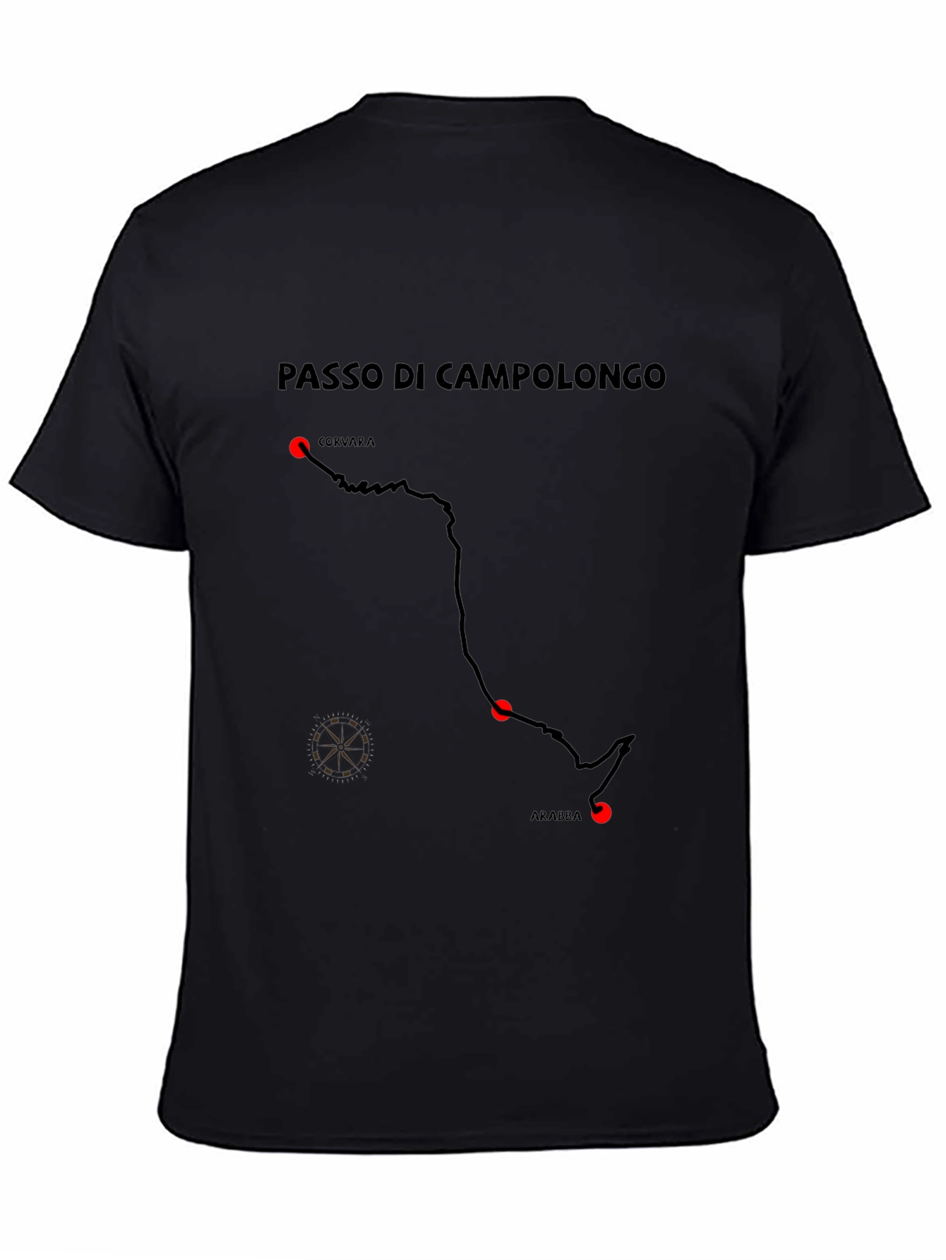 Black Passo di Campolongo T-Shirt Black view 4