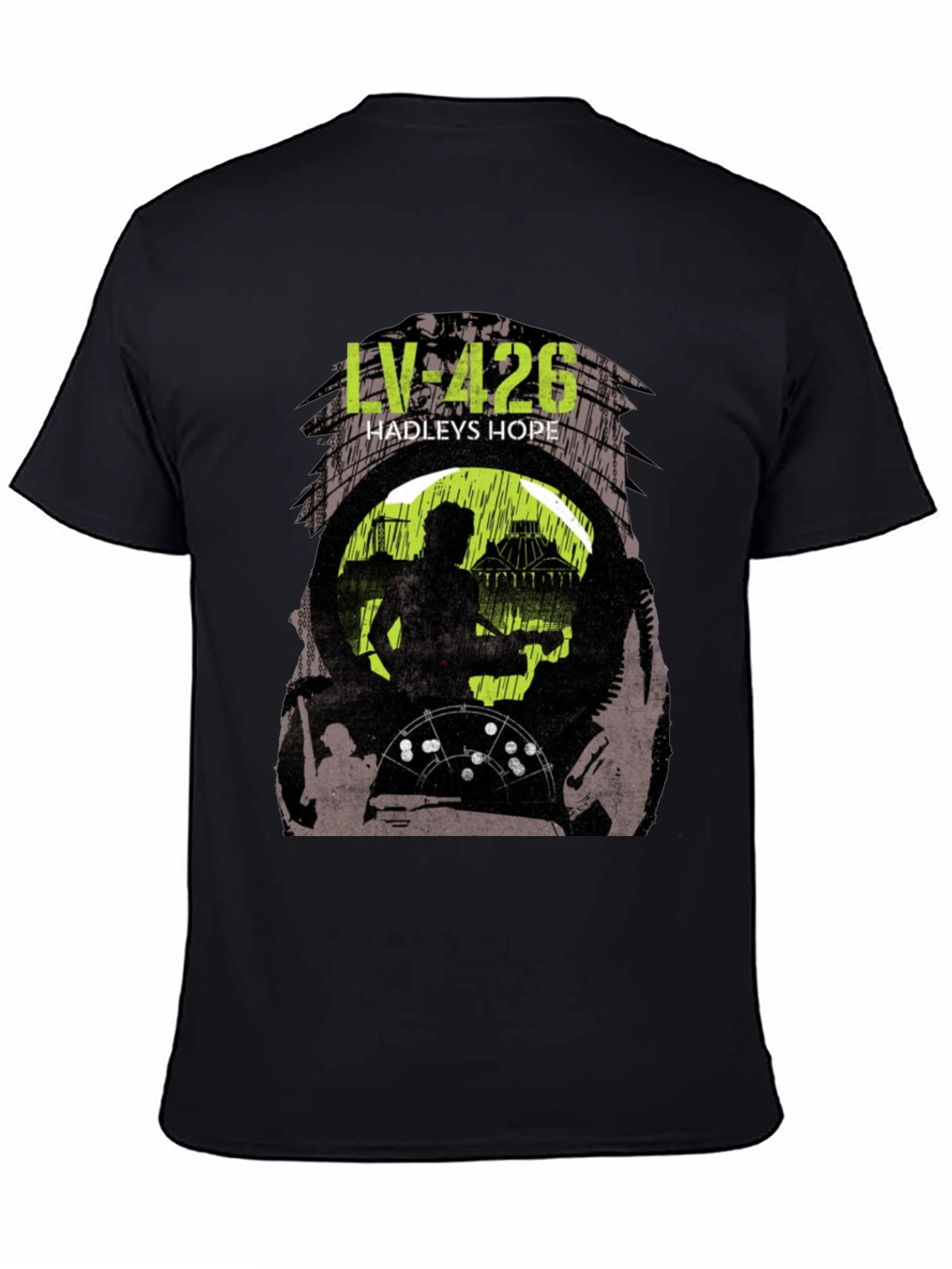 Black LV-426 Hadley's Hope Graphic T-Shirt view 4