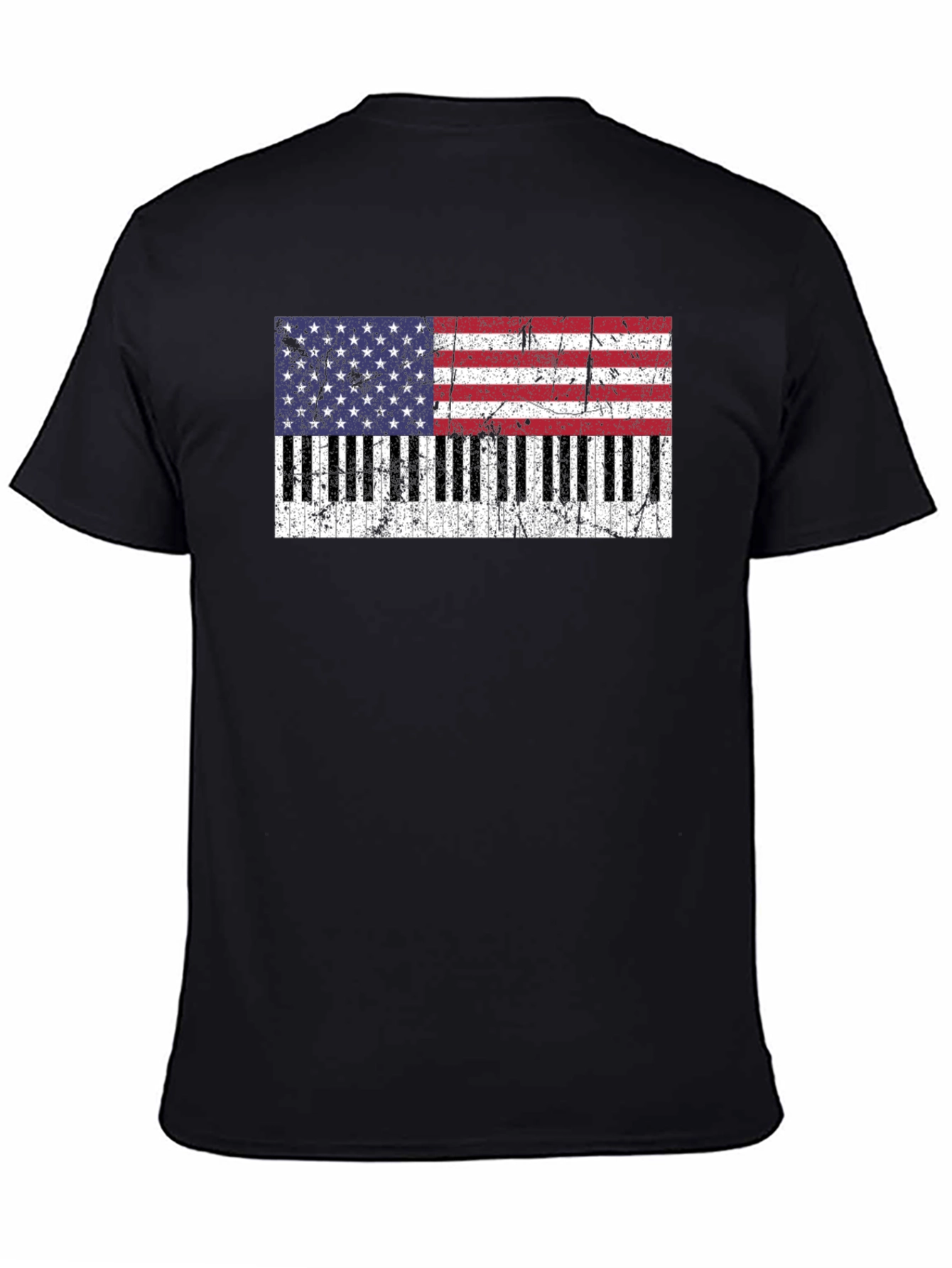 Piano Keys American Flag T-Shirt - 4