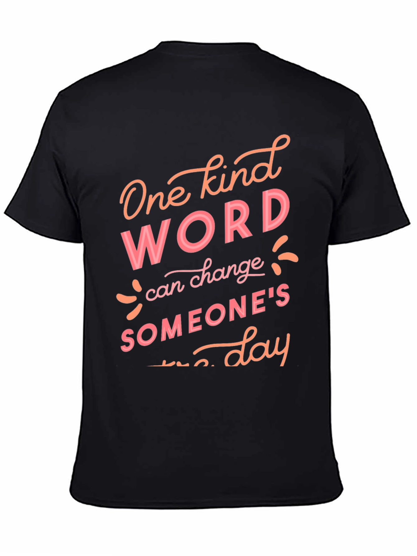 Black Kind Word T-Shirt - Spread Positivity Daily! view 4