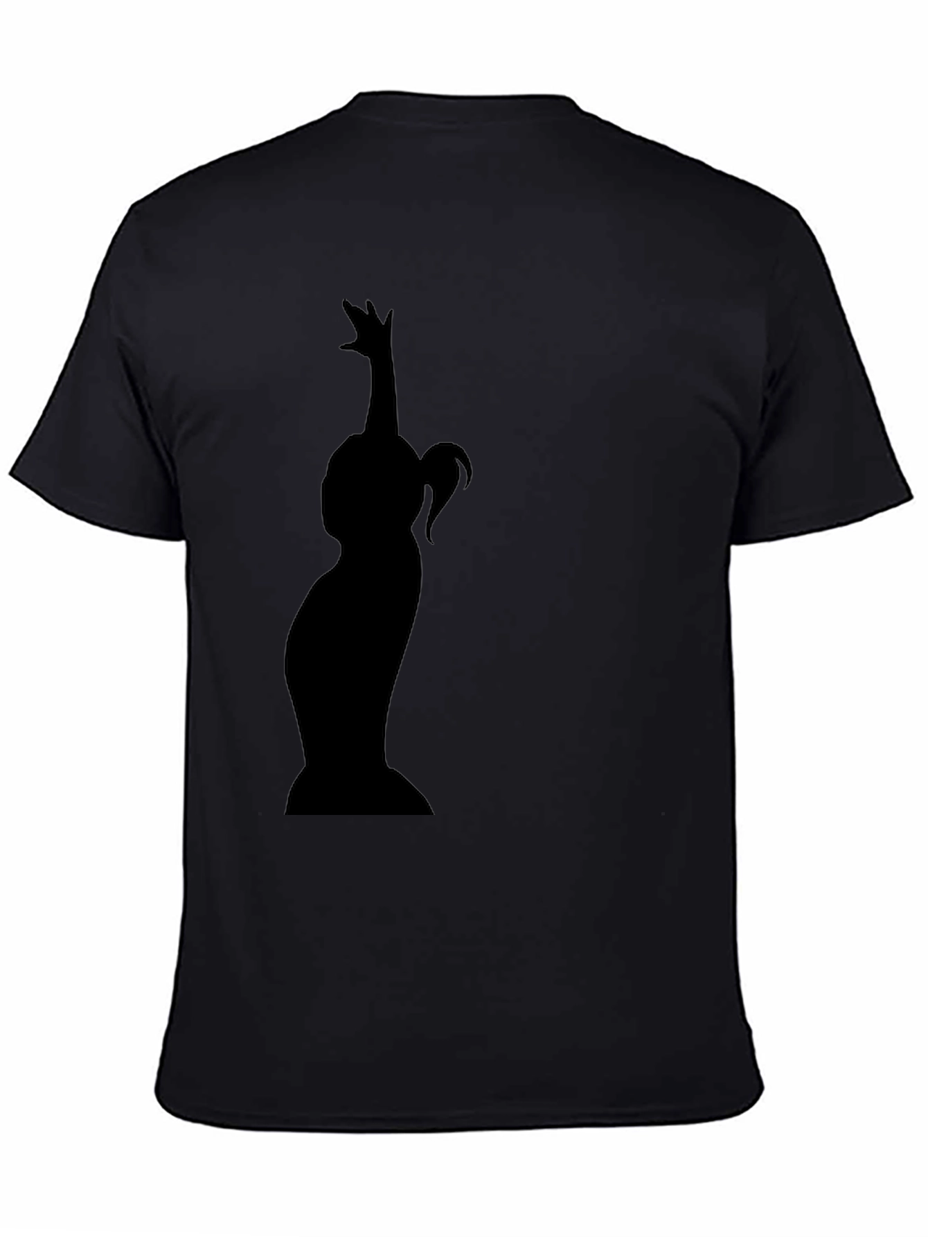 Black Silhouette Graphic Tee - Black Cotton Blend view 4