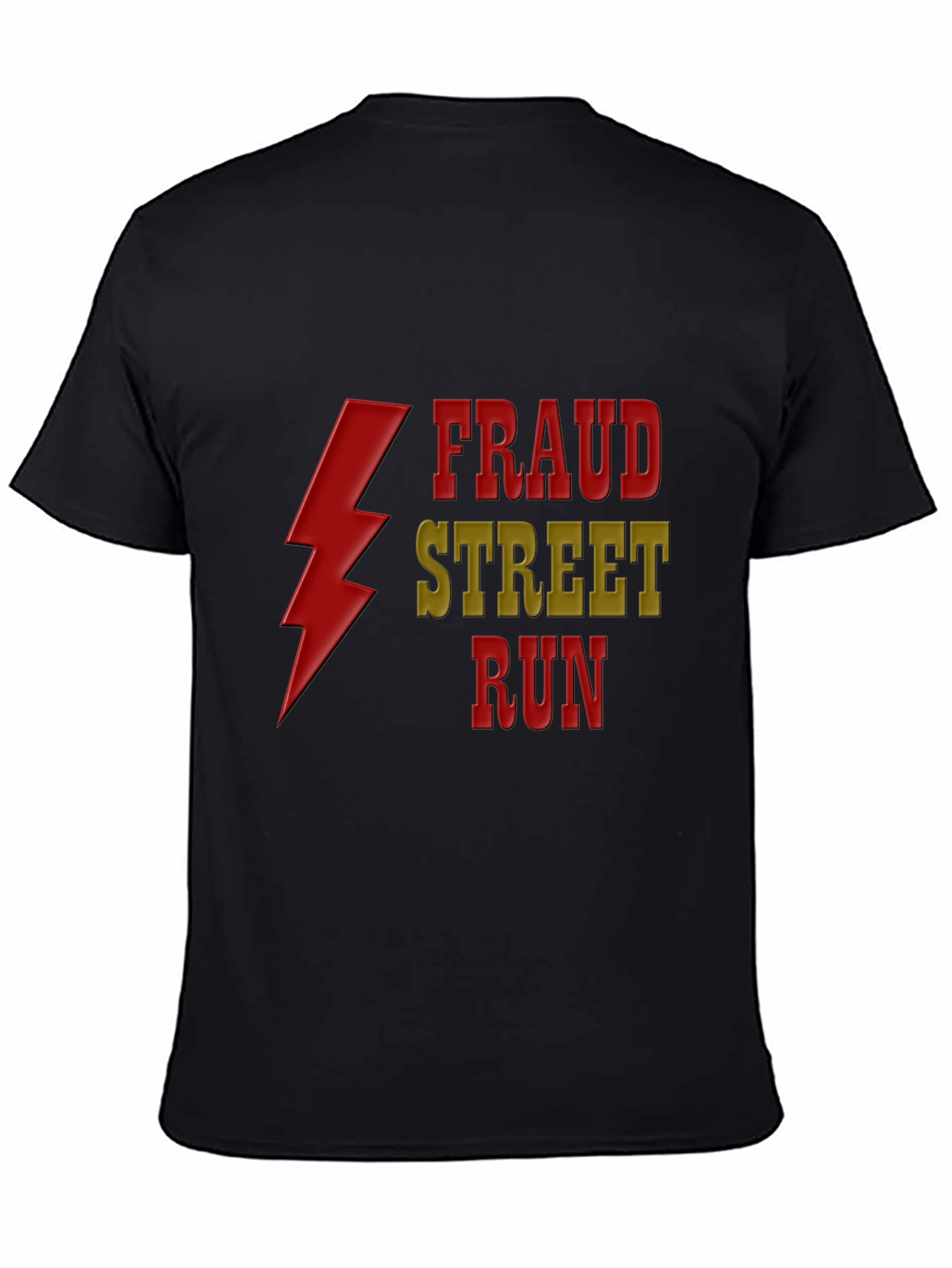 Black Fraud Street Run Graphic T-Shirt view 4
