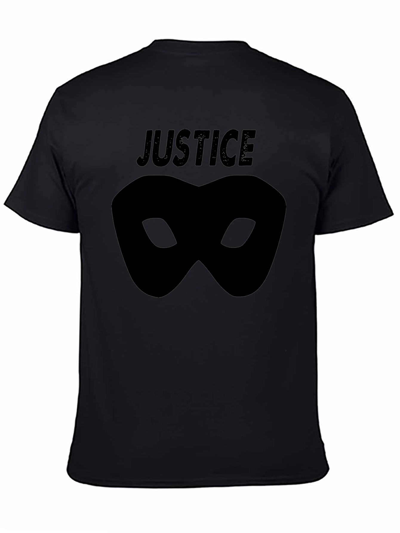 Black Justice Mask Graphic Tee view 4