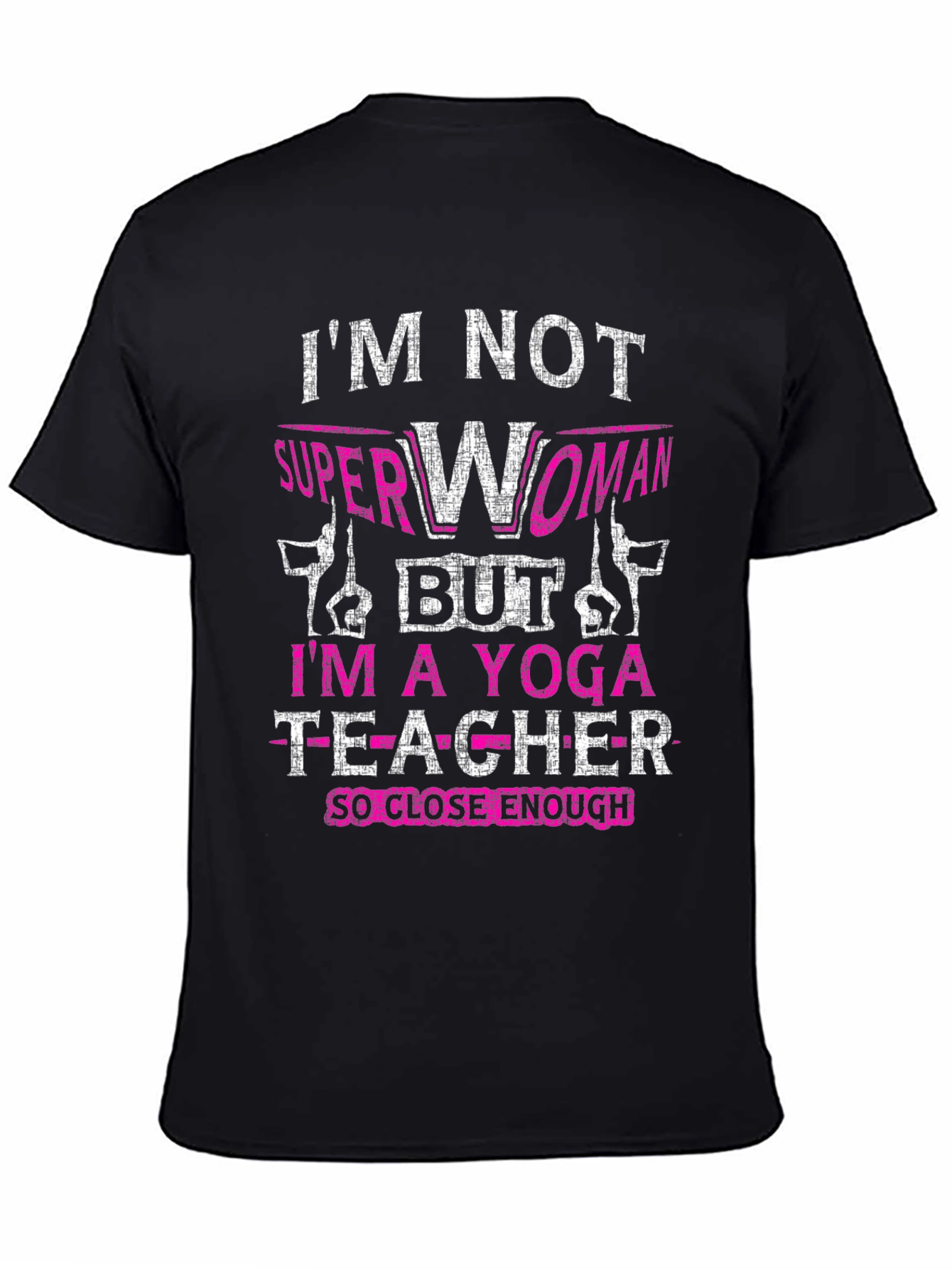 Black Yoga Teacher Graphic T-Shirt view 4