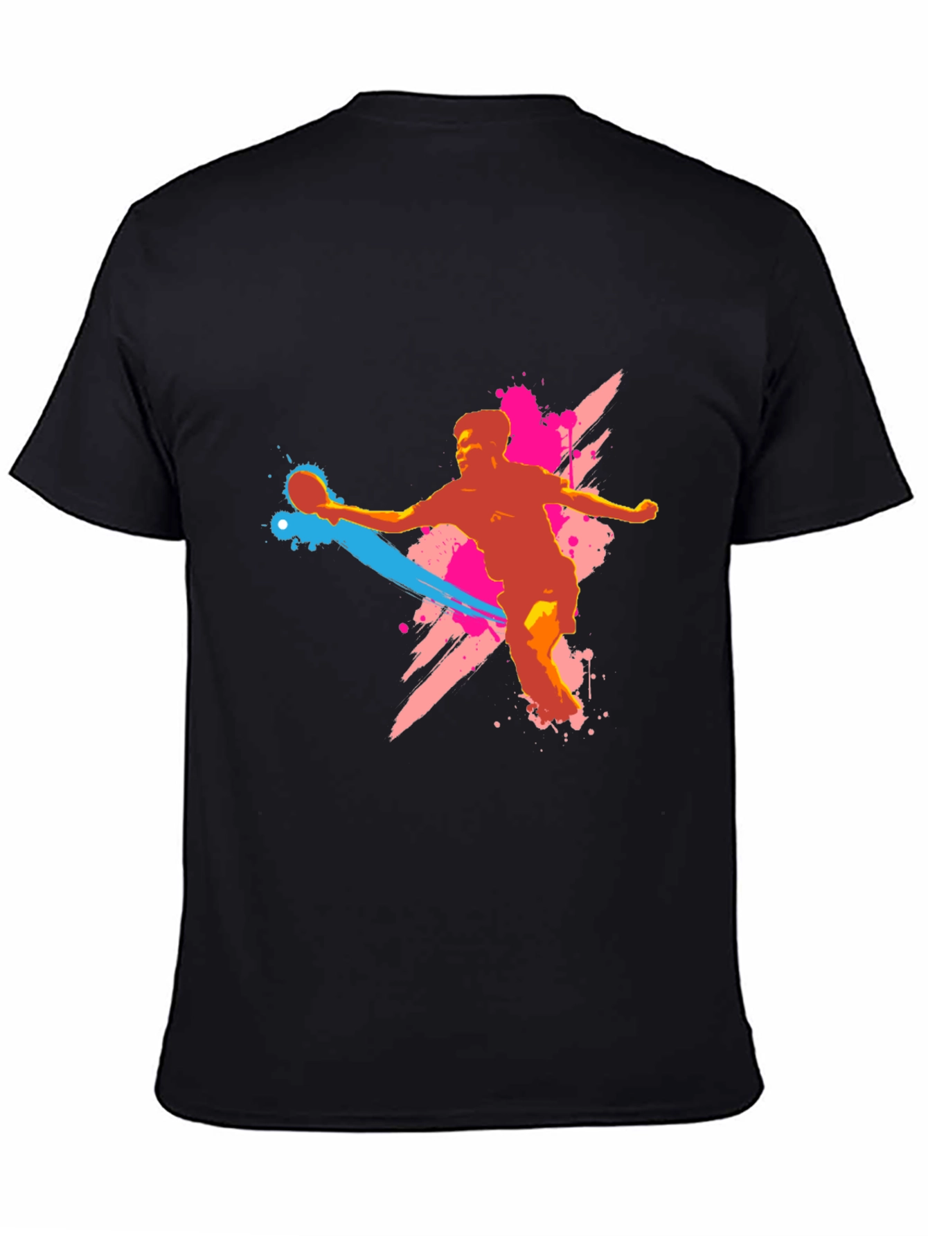 Handball Player Graphic T-Shirt - Black - 4
