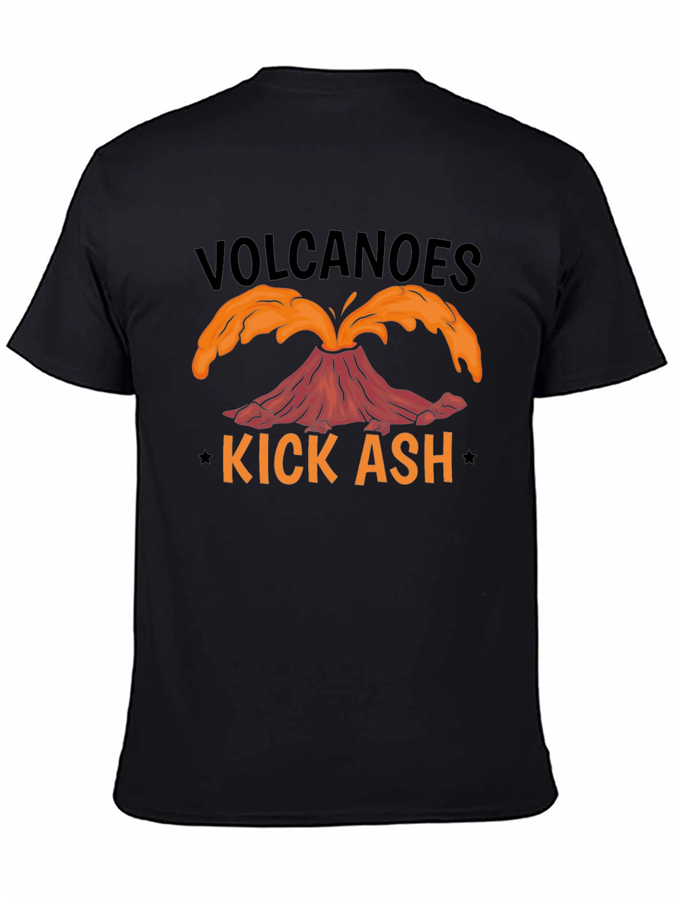 Black Volcanoes Kick Ash T-Shirt - Black view 4