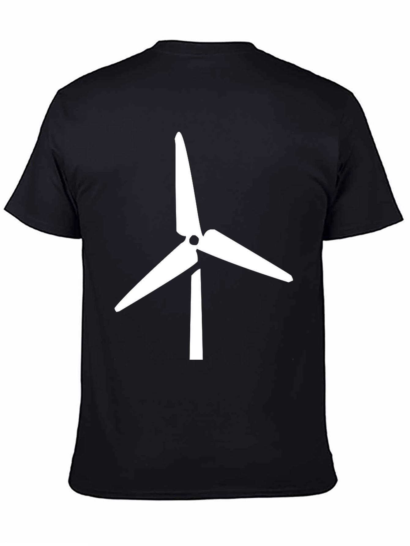 Black Wind Turbine Graphic Tee - Black view 4