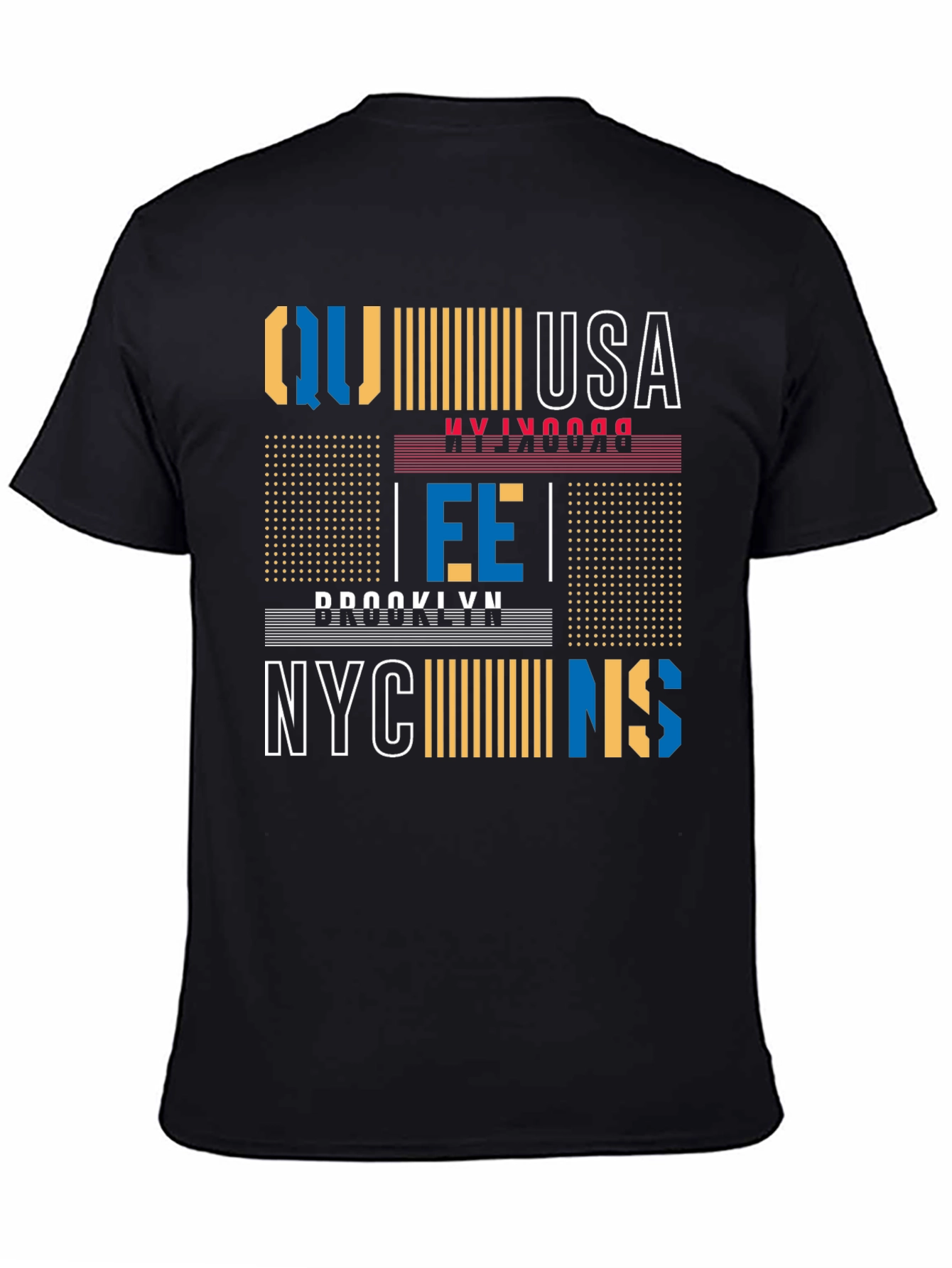 Black Urban Graphic Tee - NYC Brooklyn USA view 4