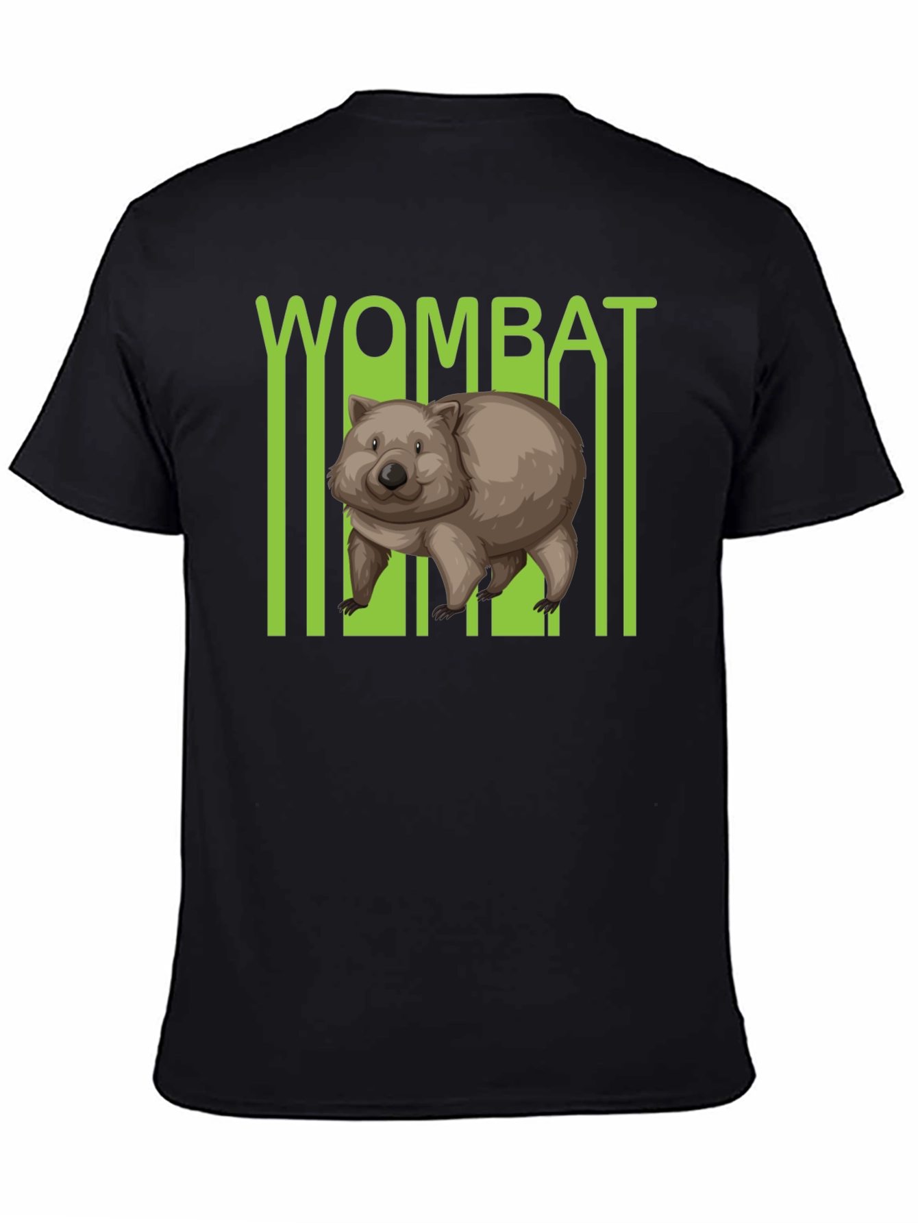 Black Wombat Graphic T-Shirt - Black Cotton Tee view 4