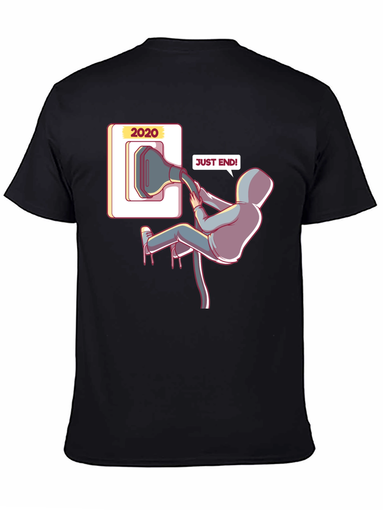 Black 2020 End T-Shirt Funny Novelty Tee view 4