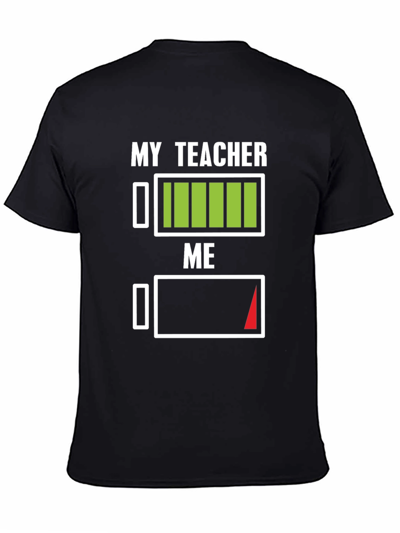 Black My Teacher/Me Energy Level Graphic Tee view 4