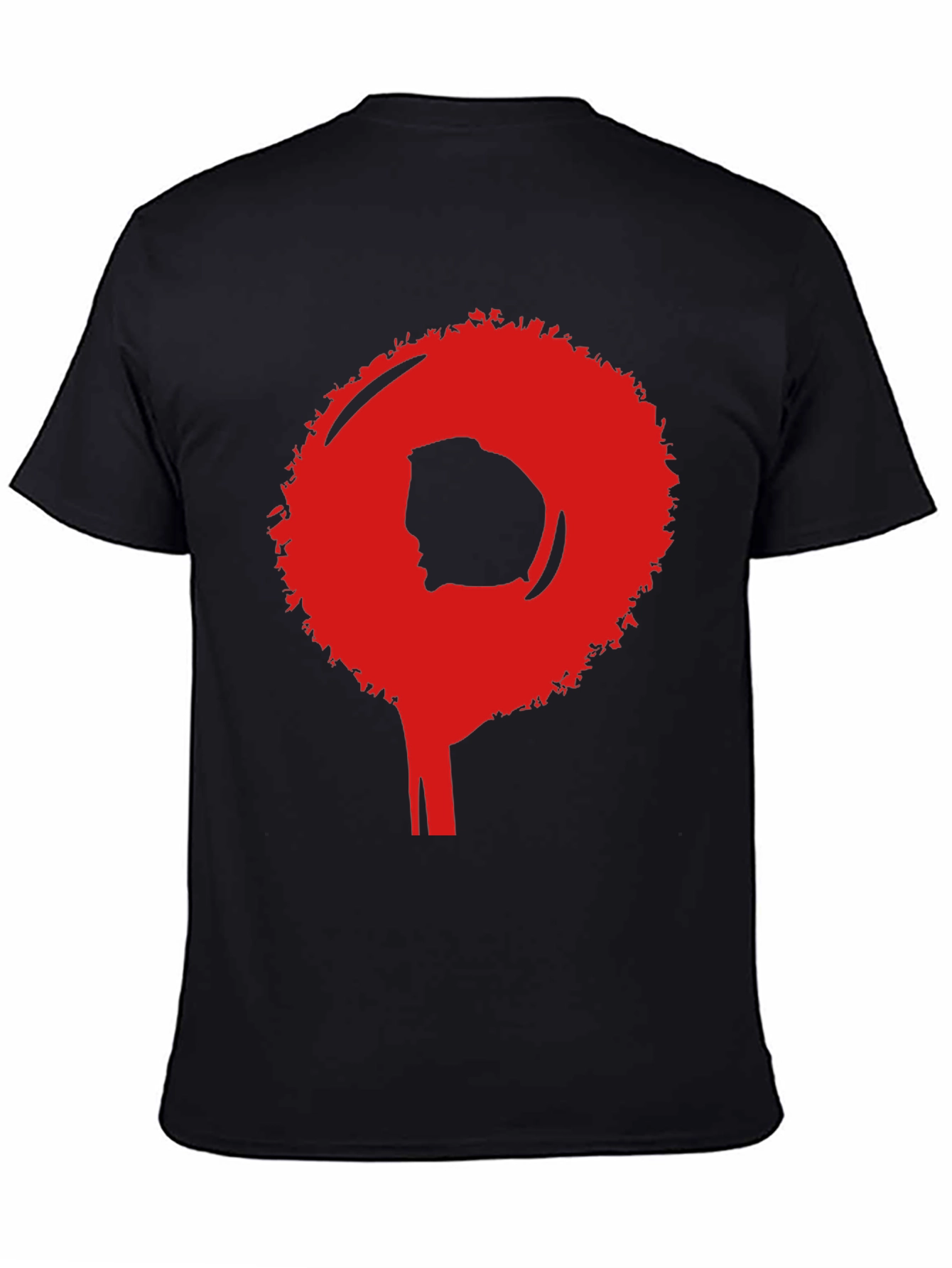 Black Afro Silhouette Graphic Tee - Bold Statement Shirt view 4