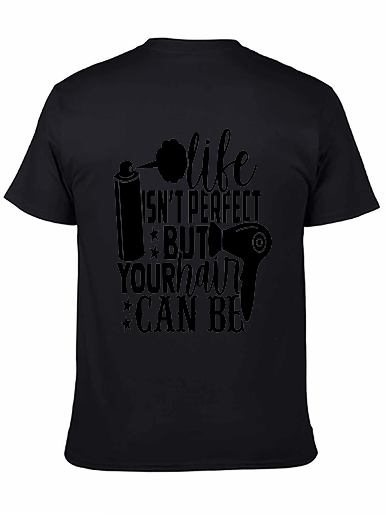 Black Life Isn't Perfect Hair Stylist Graphic T-Shirt view 4