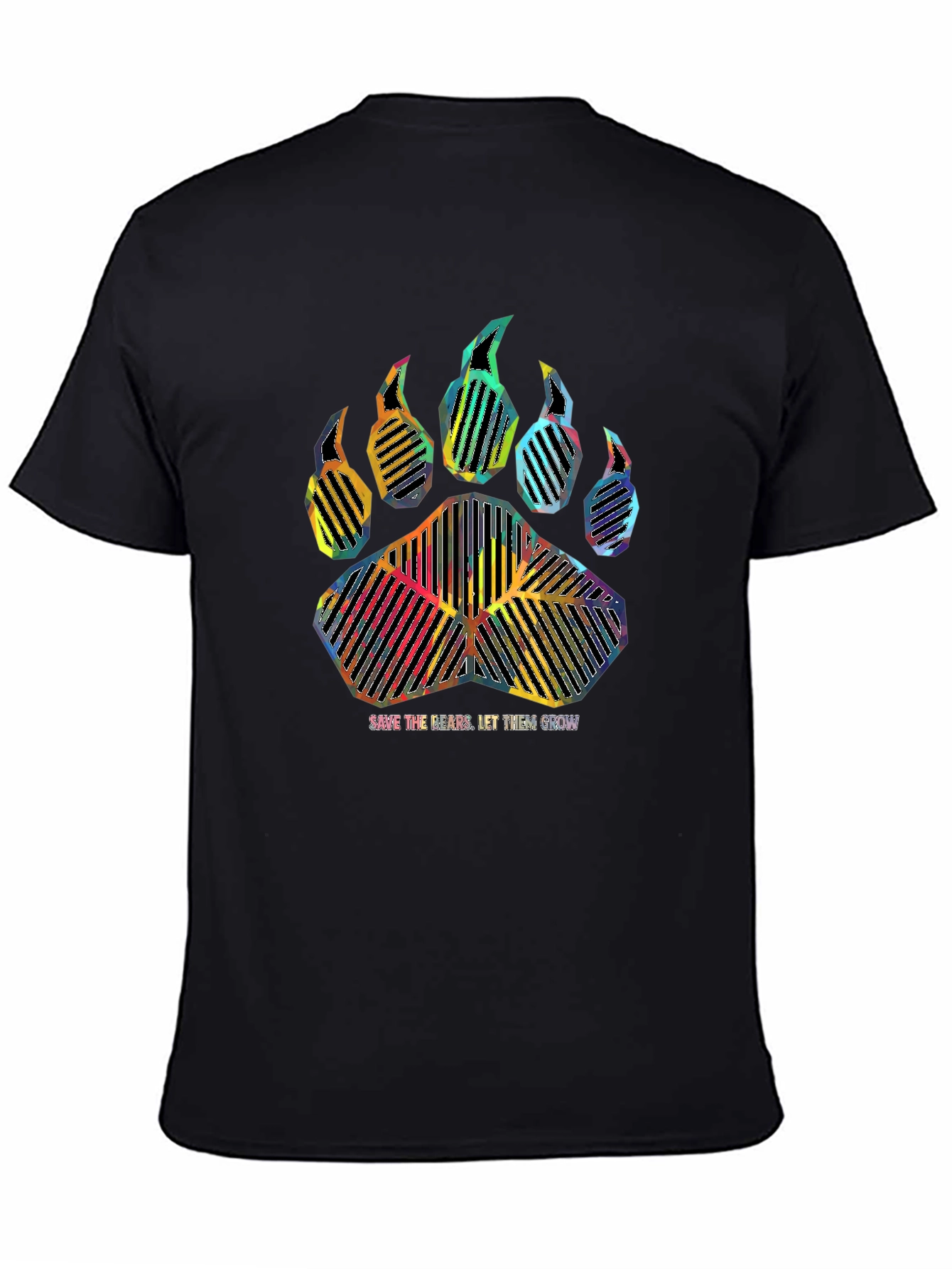 Black Save the Bears Graphic T-Shirt view 4