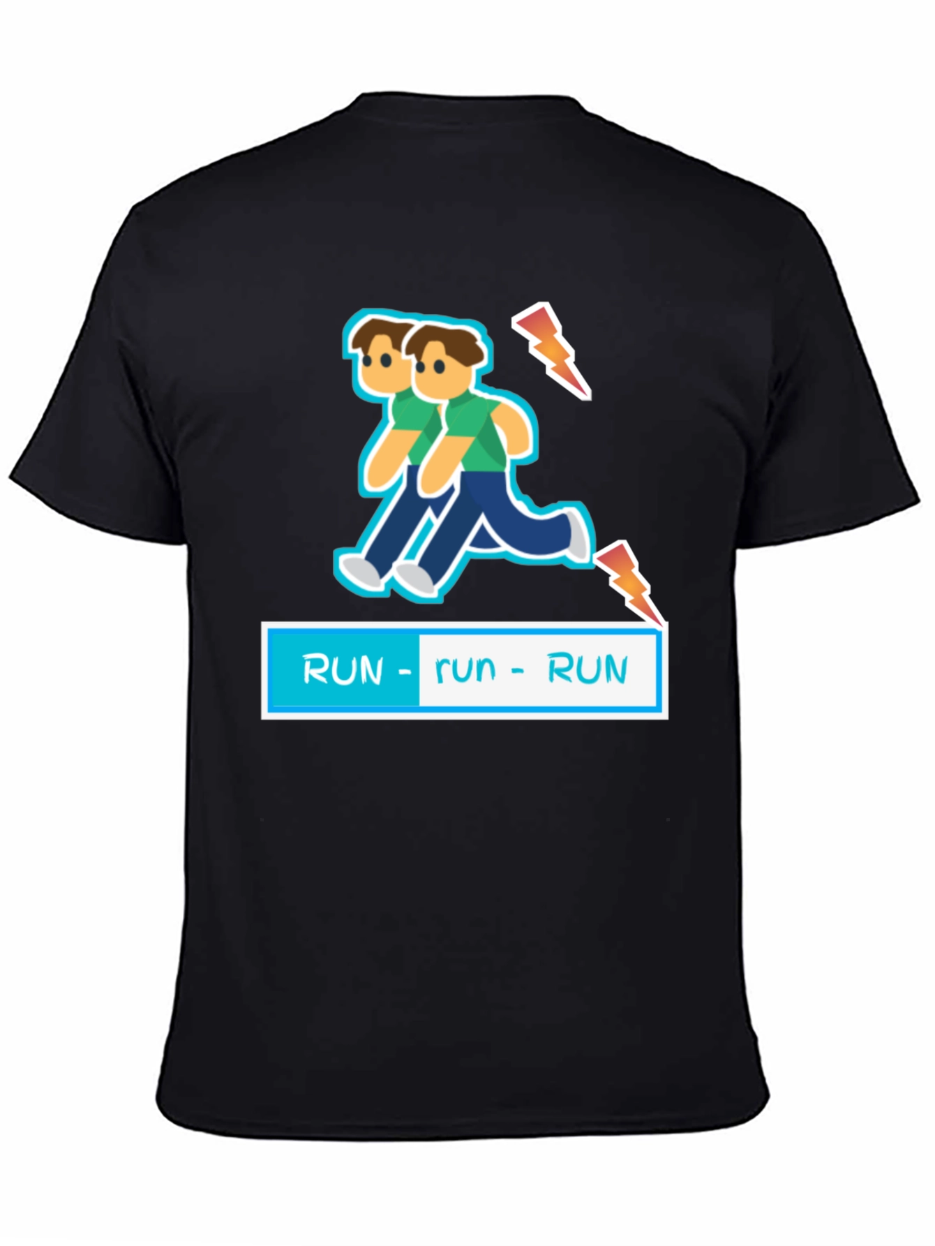Black Run! Novelty Graphic Tee view 4