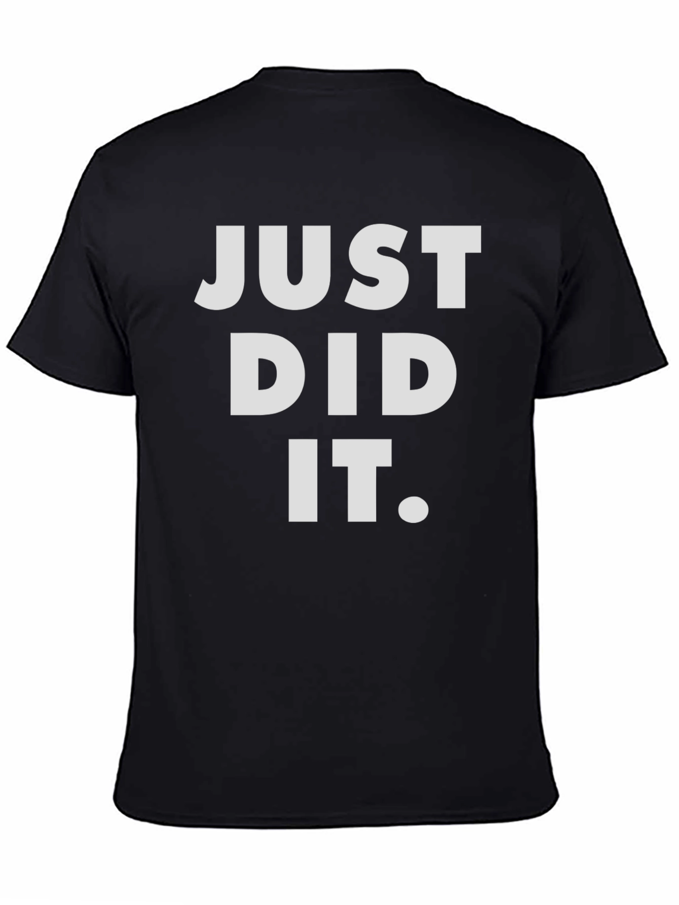 Black Just Did It Graphic Tee - Black Casual T-Shirt view 4