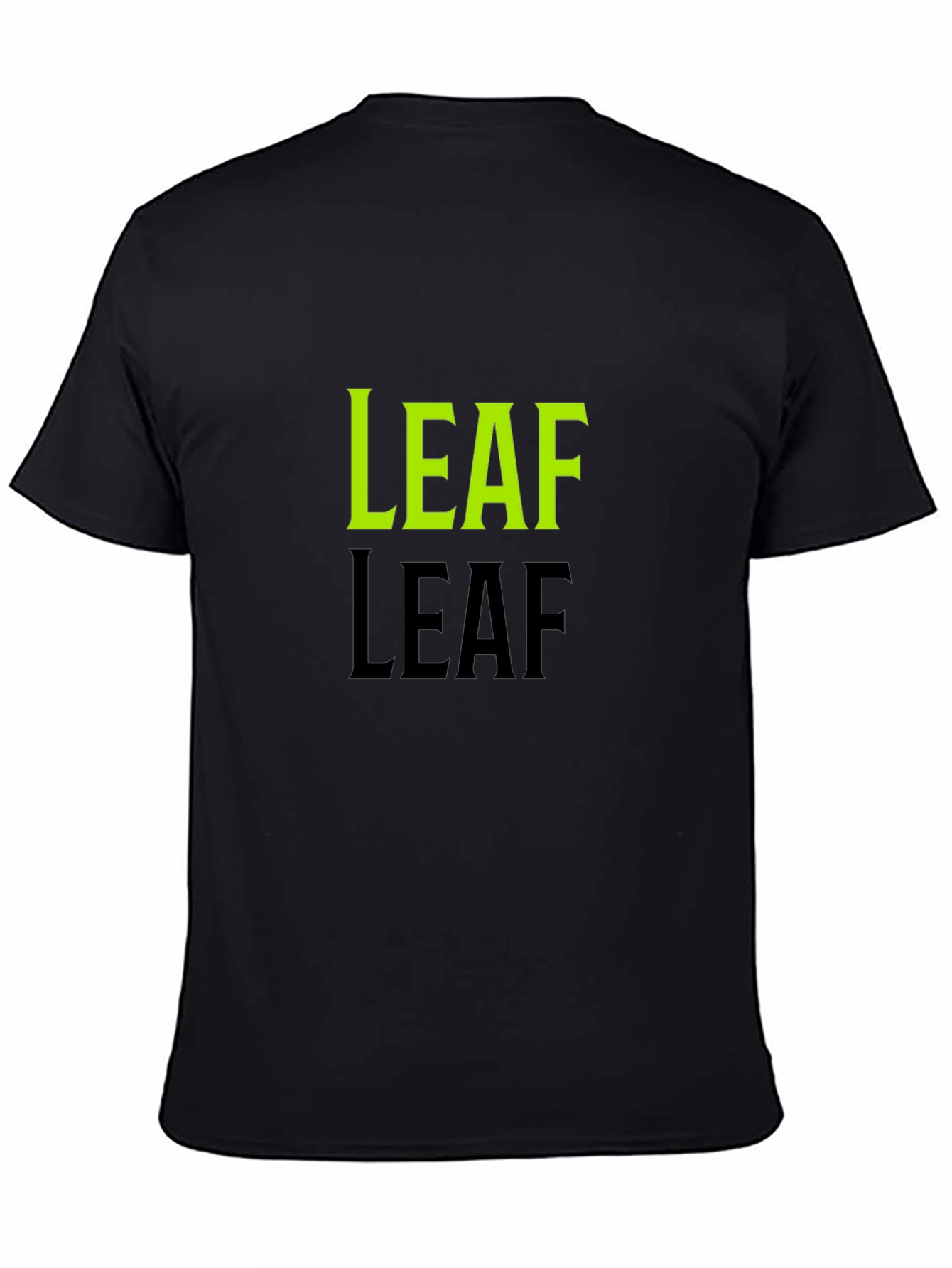Black Leaf Graphic Black T-Shirt view 4