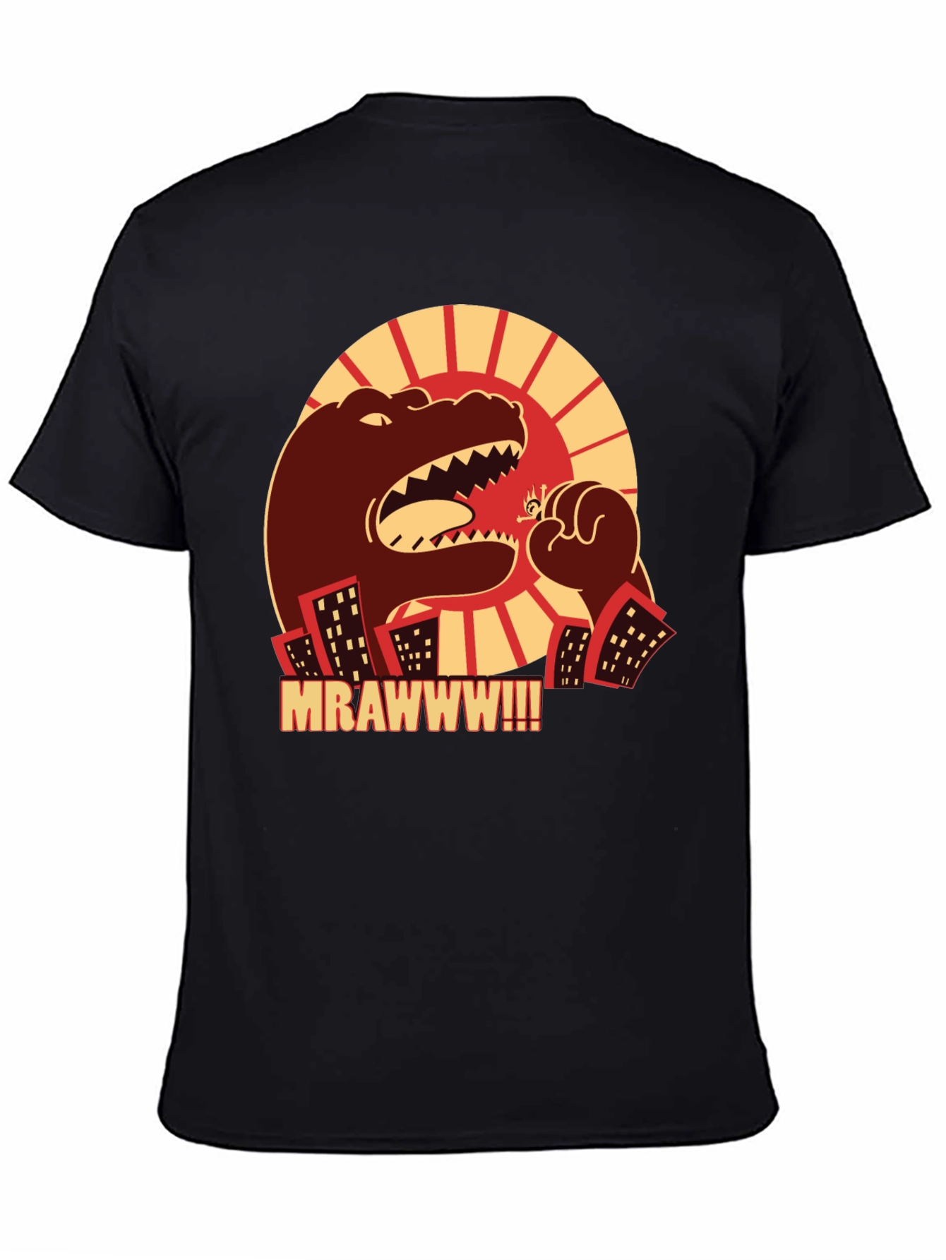 Black Monster Attack Graphic Tee view 4